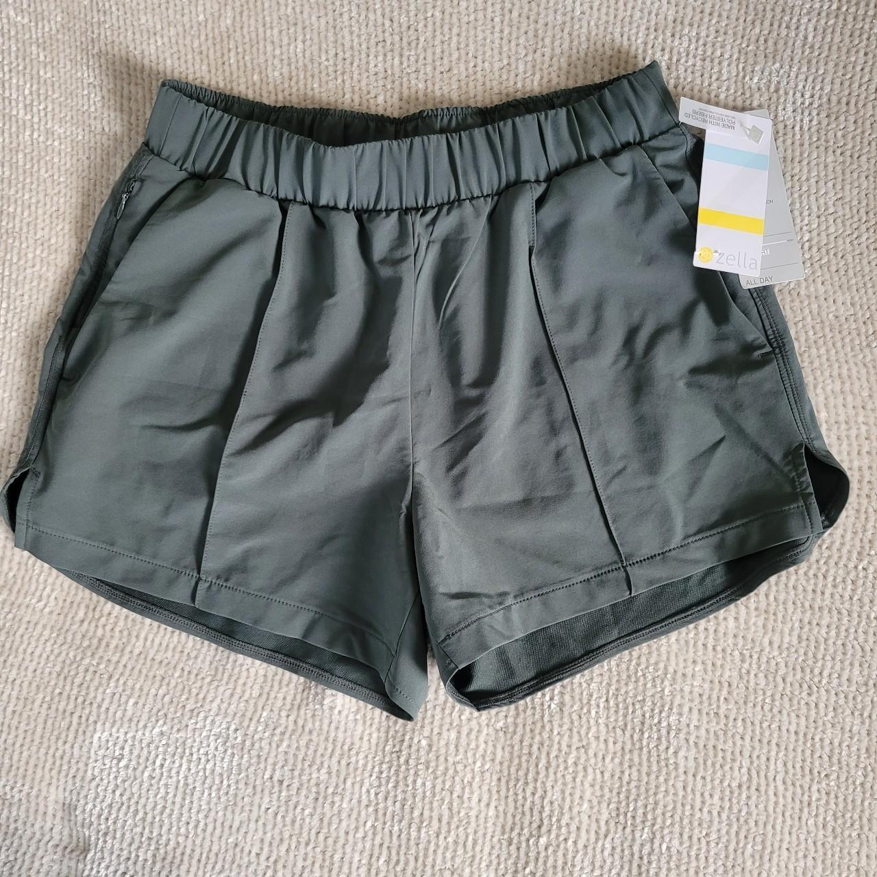 Olive green Exercise shorts - Depop