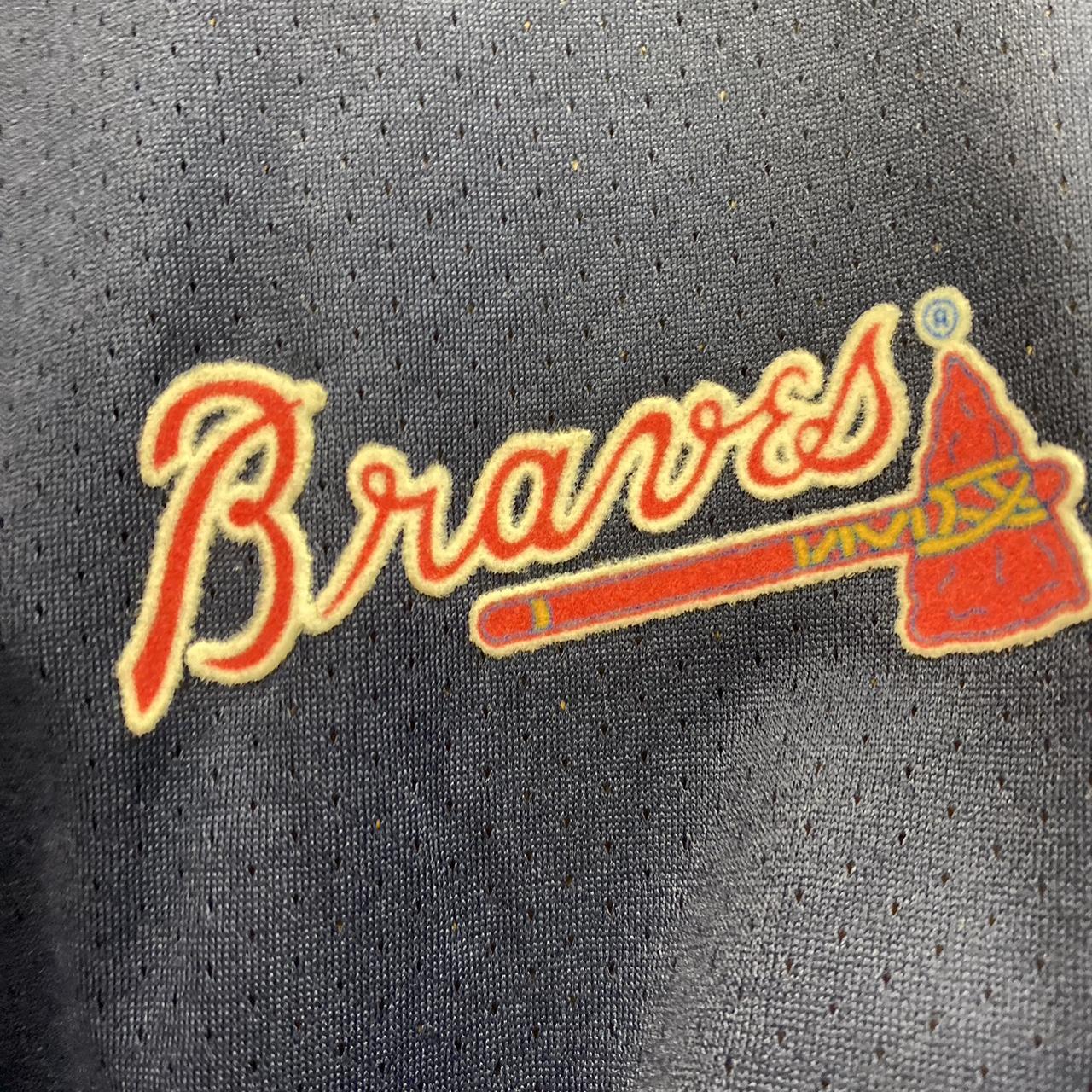 Size small Retro Throwback Braves Jersey Mitchell & - Depop