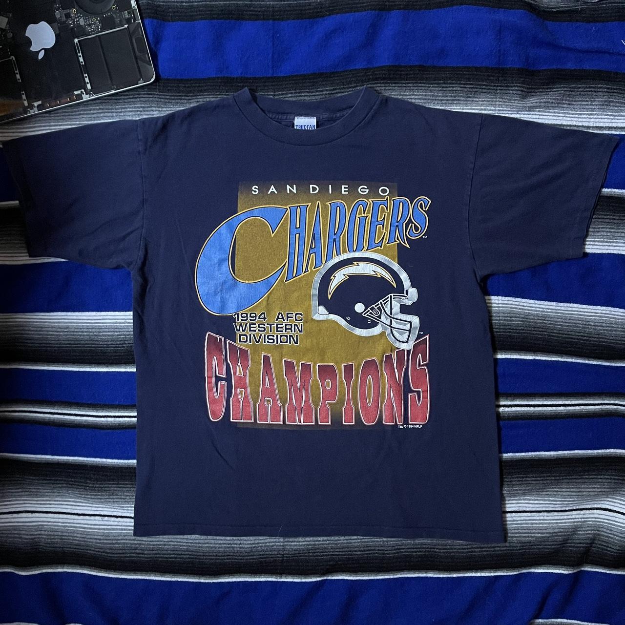 1994 San Diego Chargers vintage t-shirt XXL 2XL navy - Depop