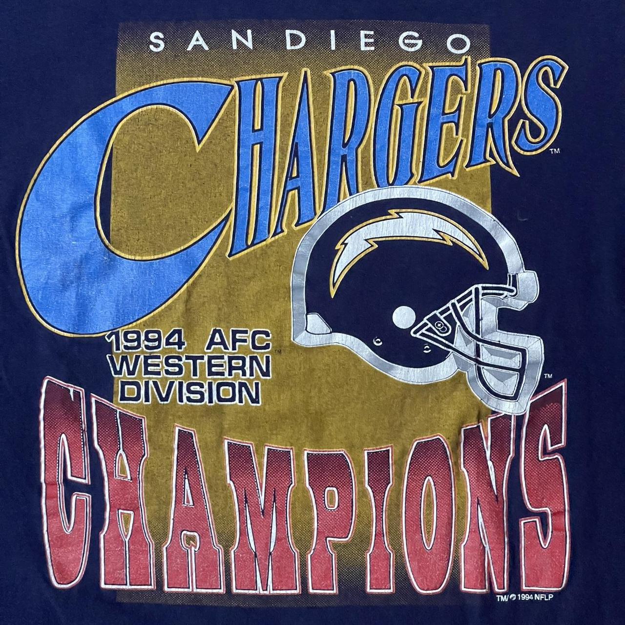 Vtg 1994 San Diego Chargers AFC Champions Pocket Sweatshirt 