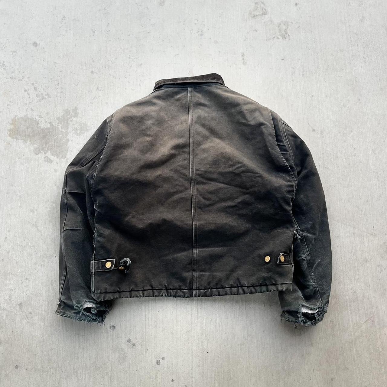 vintage 90s faded distressed carhartt jacket this... - Depop
