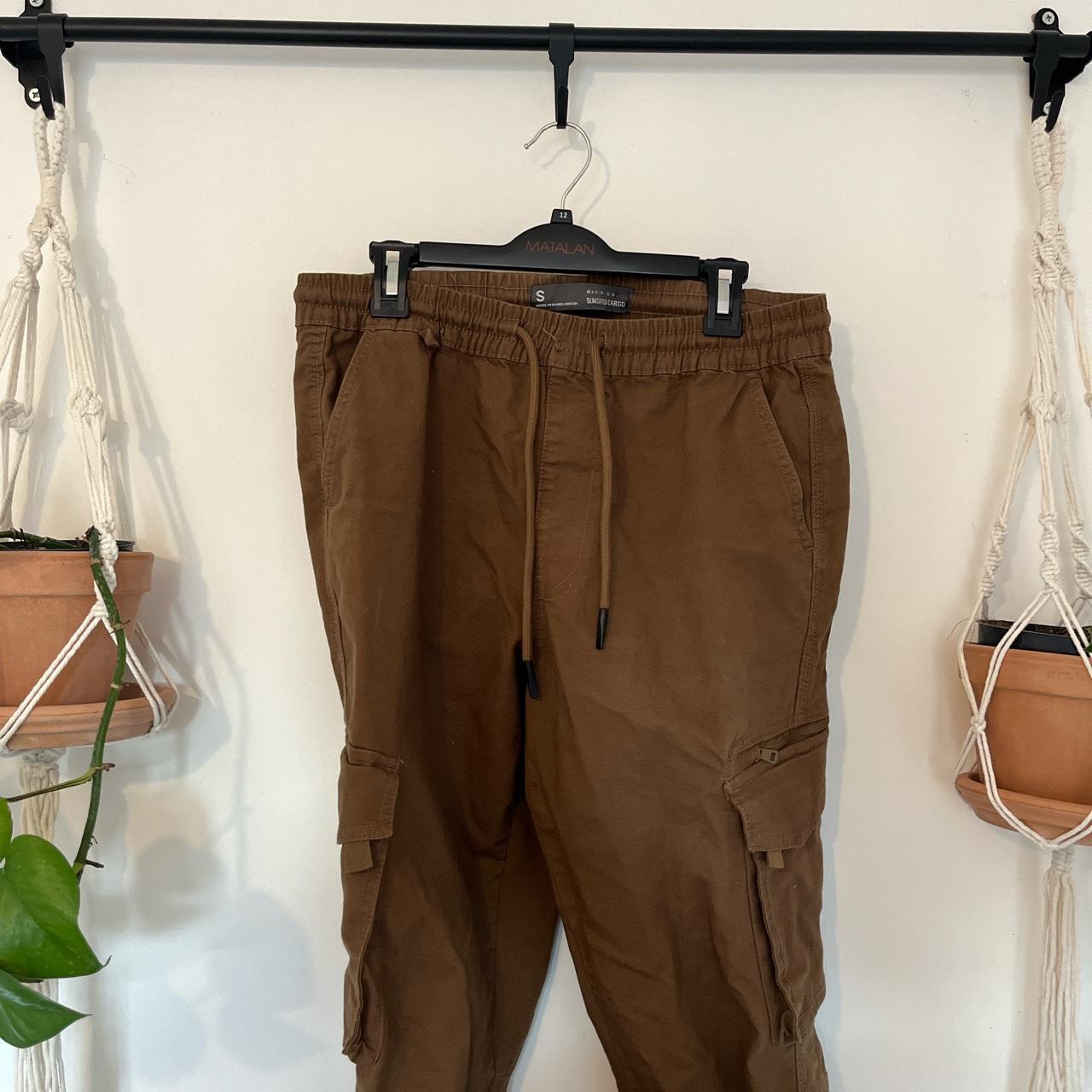 Primark slim brown cargo trousers Depop