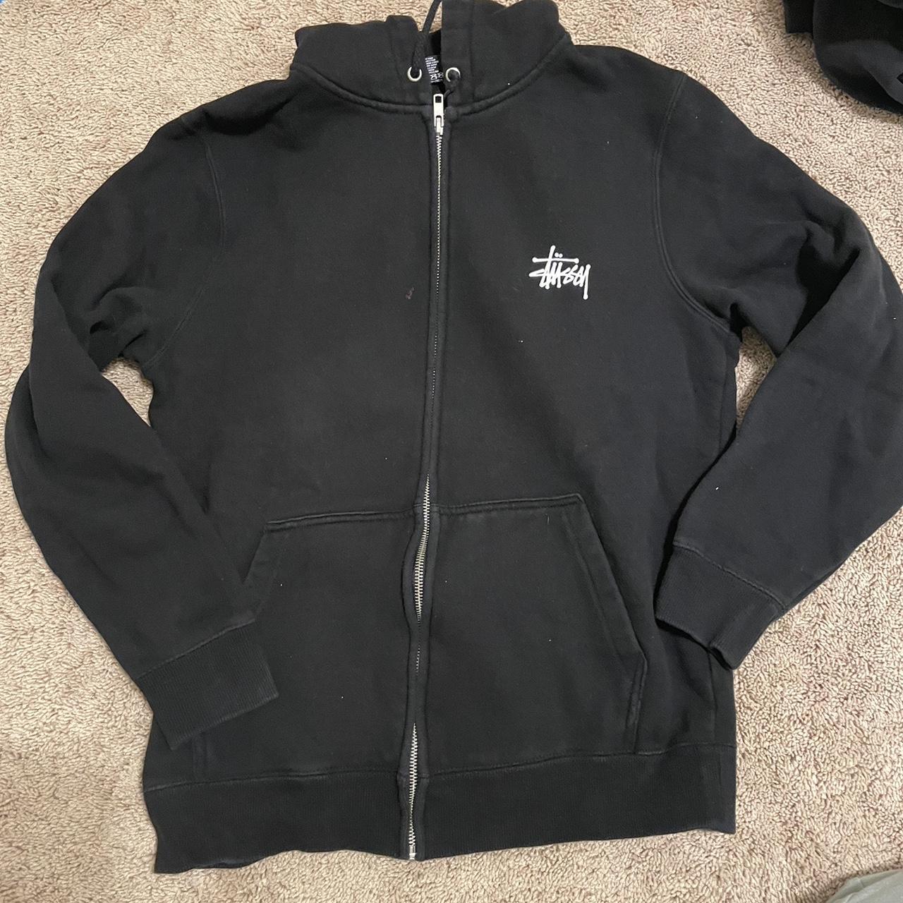 DO NOT BUY !! stussy black zip up jacket in size S^^ - Depop