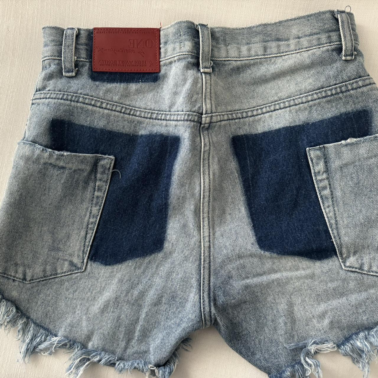 One Teaspoon High wasted Patchwork Shorts -great... - Depop