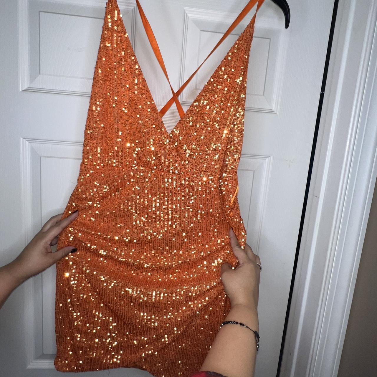 Glow up sequin mini dress Dress still in good. Depop