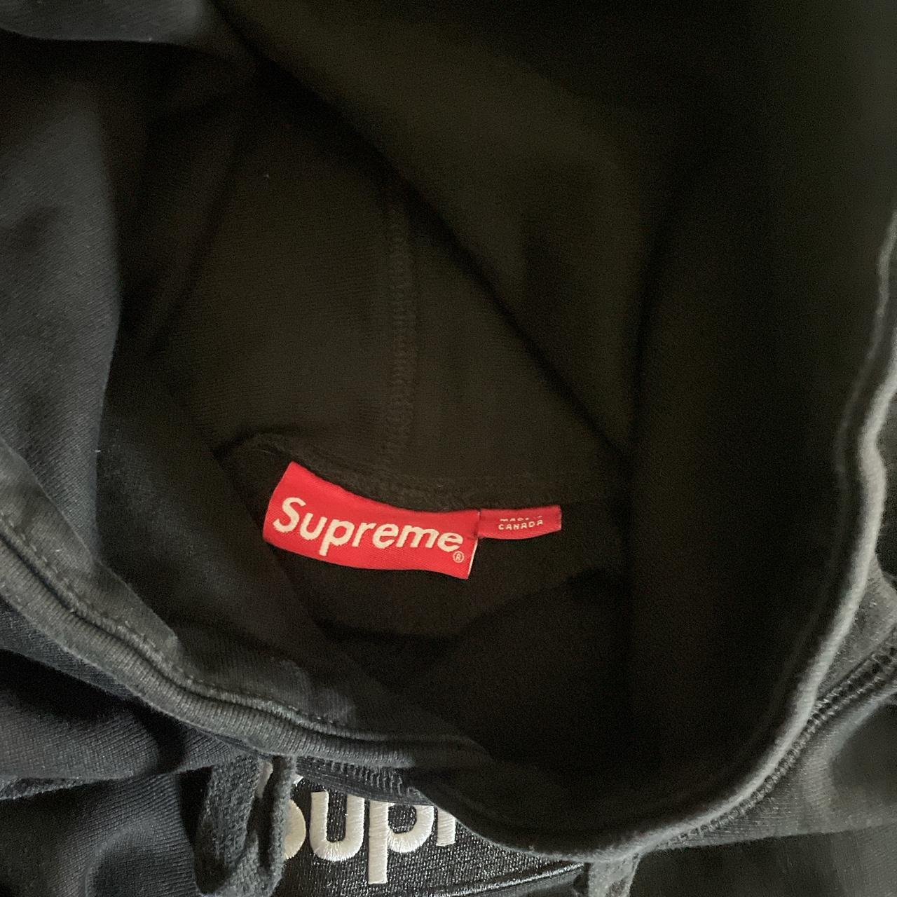 supreme black box logo size xl but fits like a... - Depop