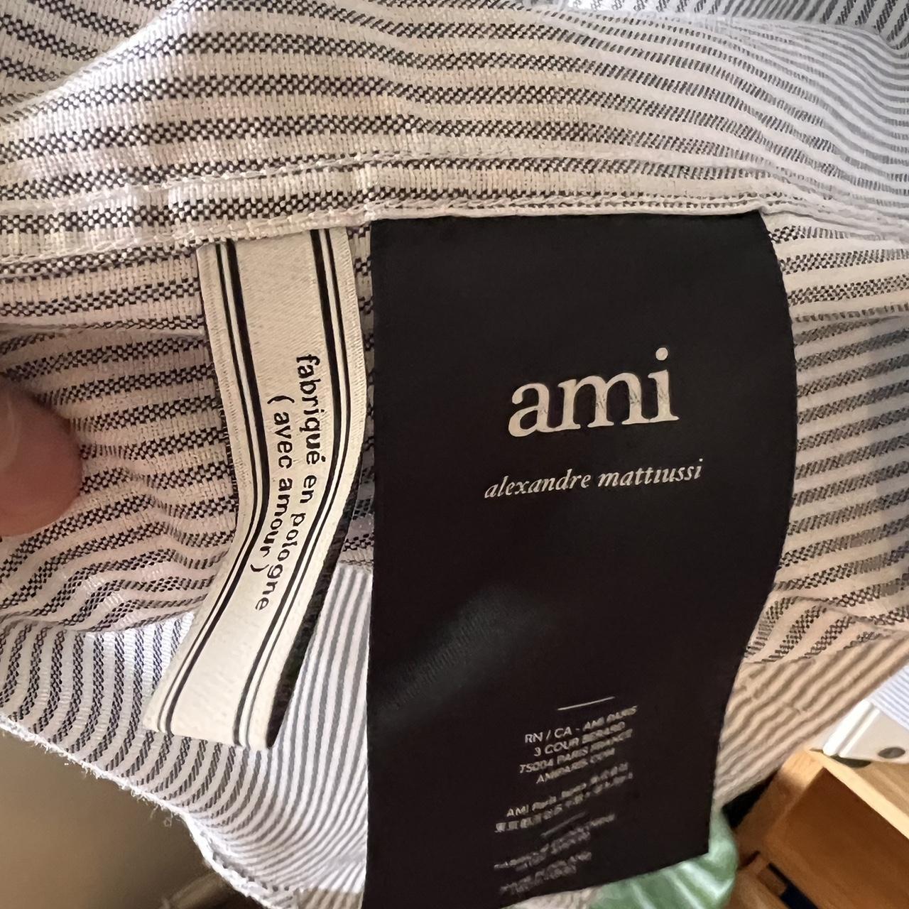 AMI Paris grey striped shirt. French size 38... - Depop