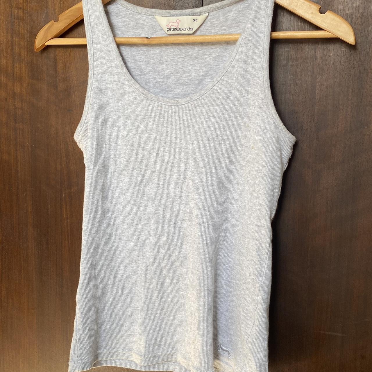 Grey Peter Alexander tank top - Size XS but could... - Depop