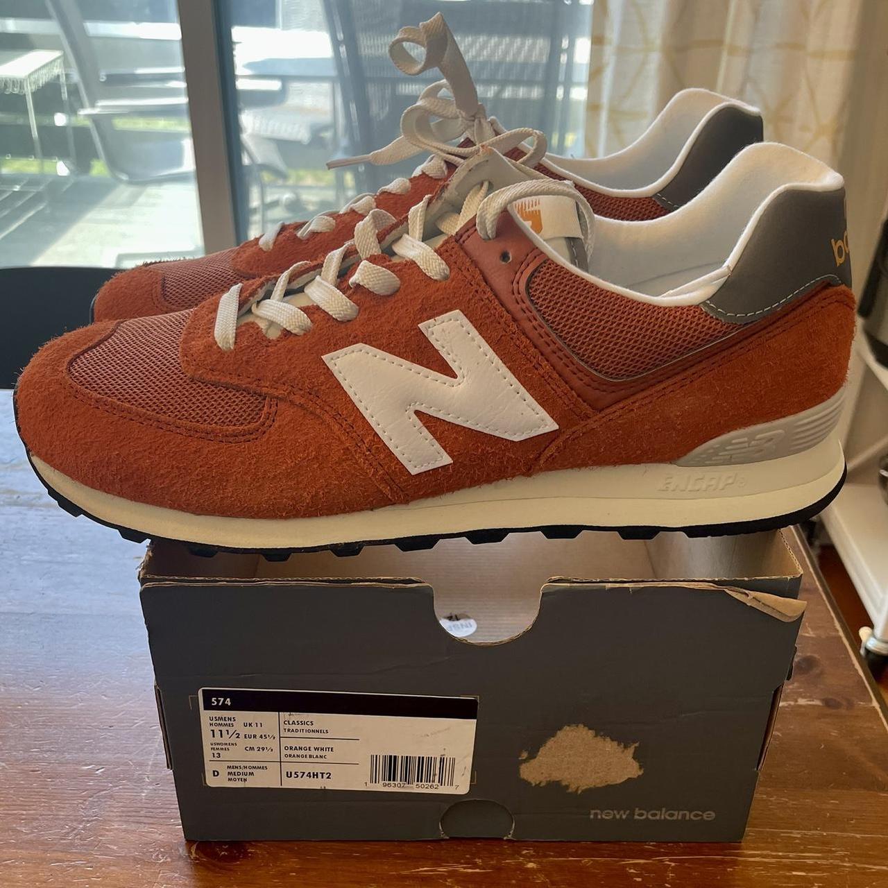 New balance best sale 574 mens Orange