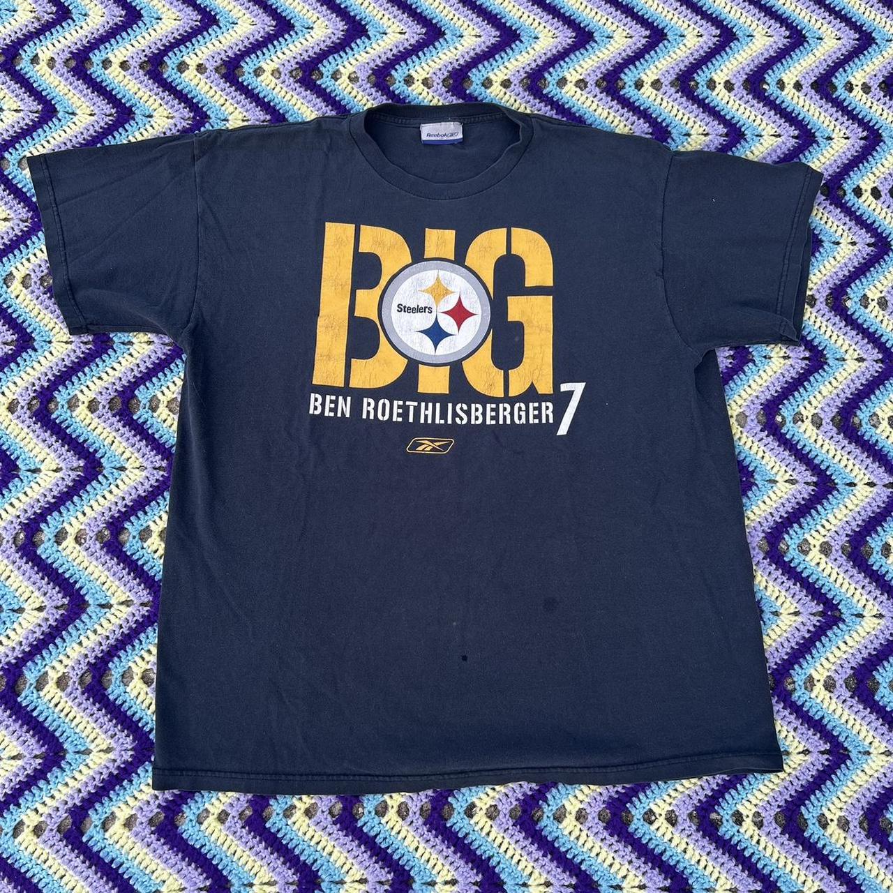 Reebok Ben Roethlisberger Pittsburg Steelers T-Shirt - Depop