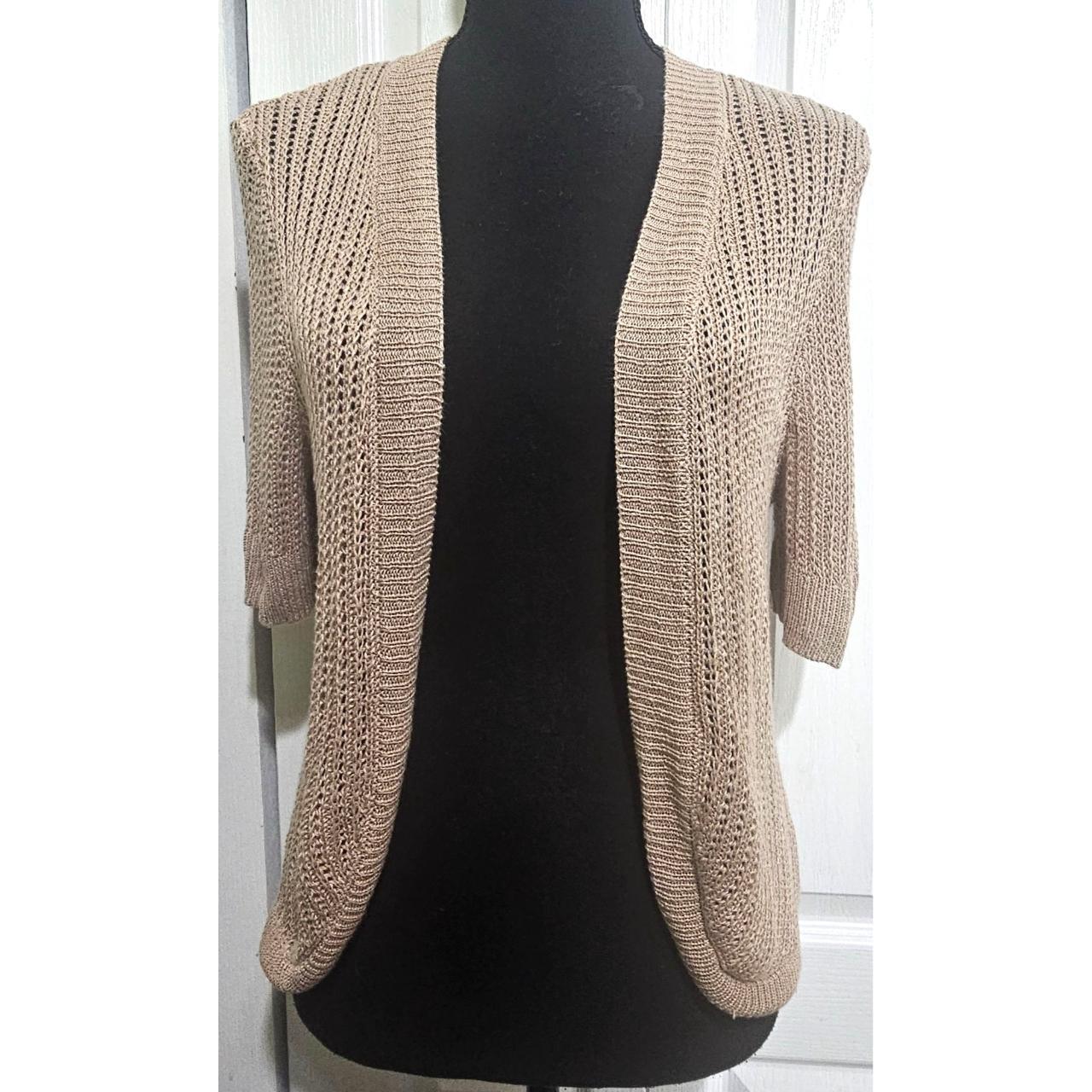 Croft & Barrow Linen Bolero Shrug Cardigan Open... - Depop