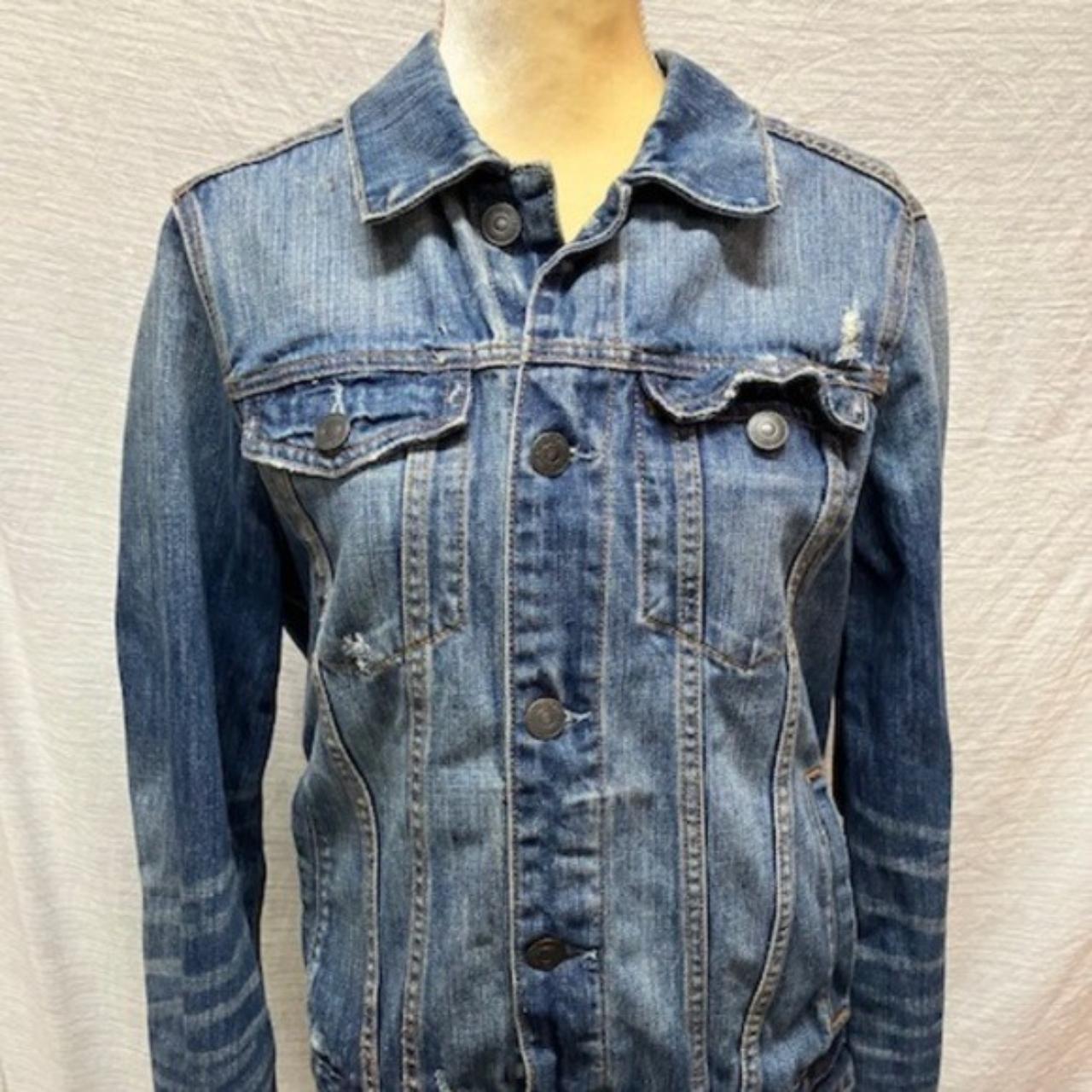 Abercrombie jean jacket mens best sale