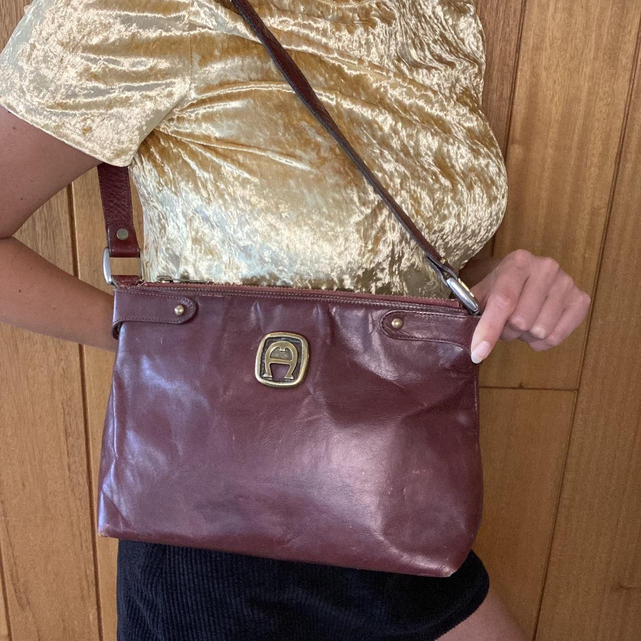 Vintage 80s Oxblood Purse Beautiful burgundy Depop