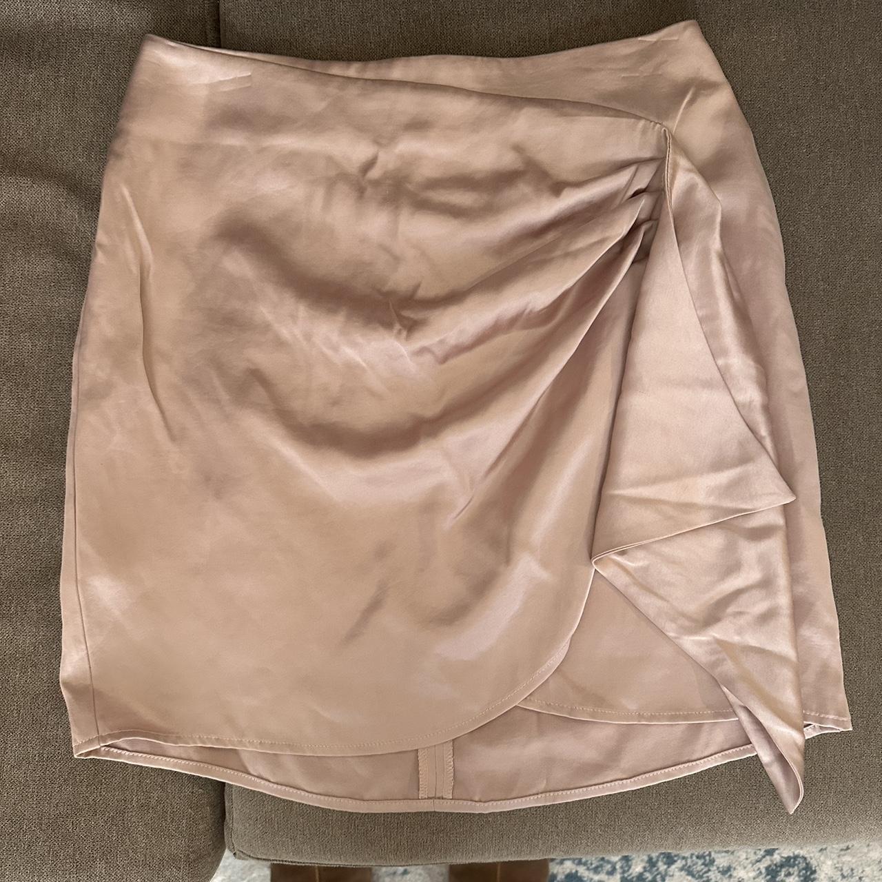 Express satin mini top skirt