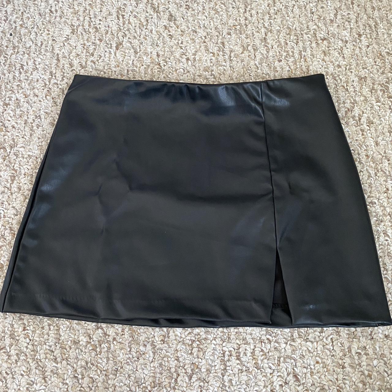 Divided black men pleather mini skirt Size - small - Depop