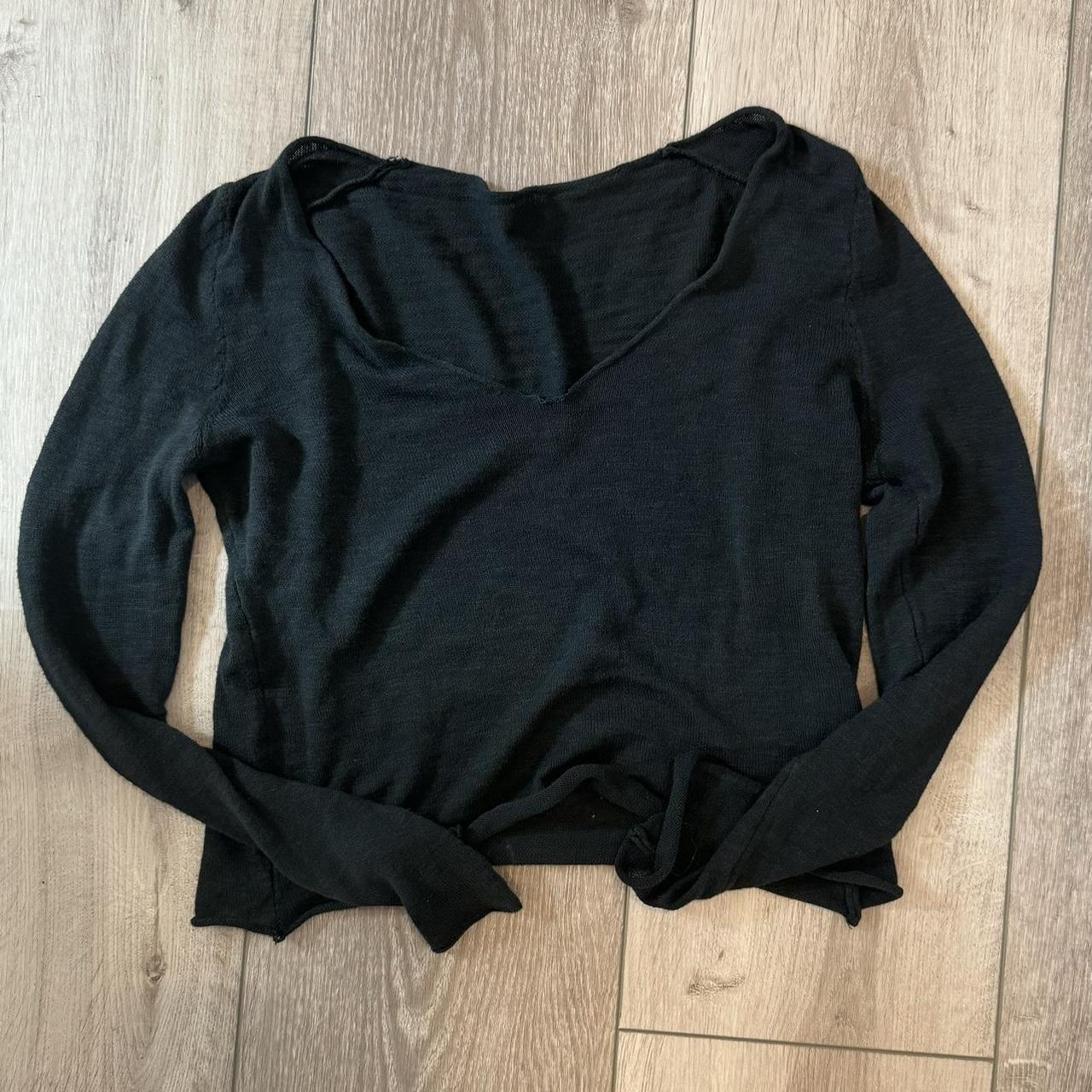 Brandy Melville black sweater super cute and never. Depop