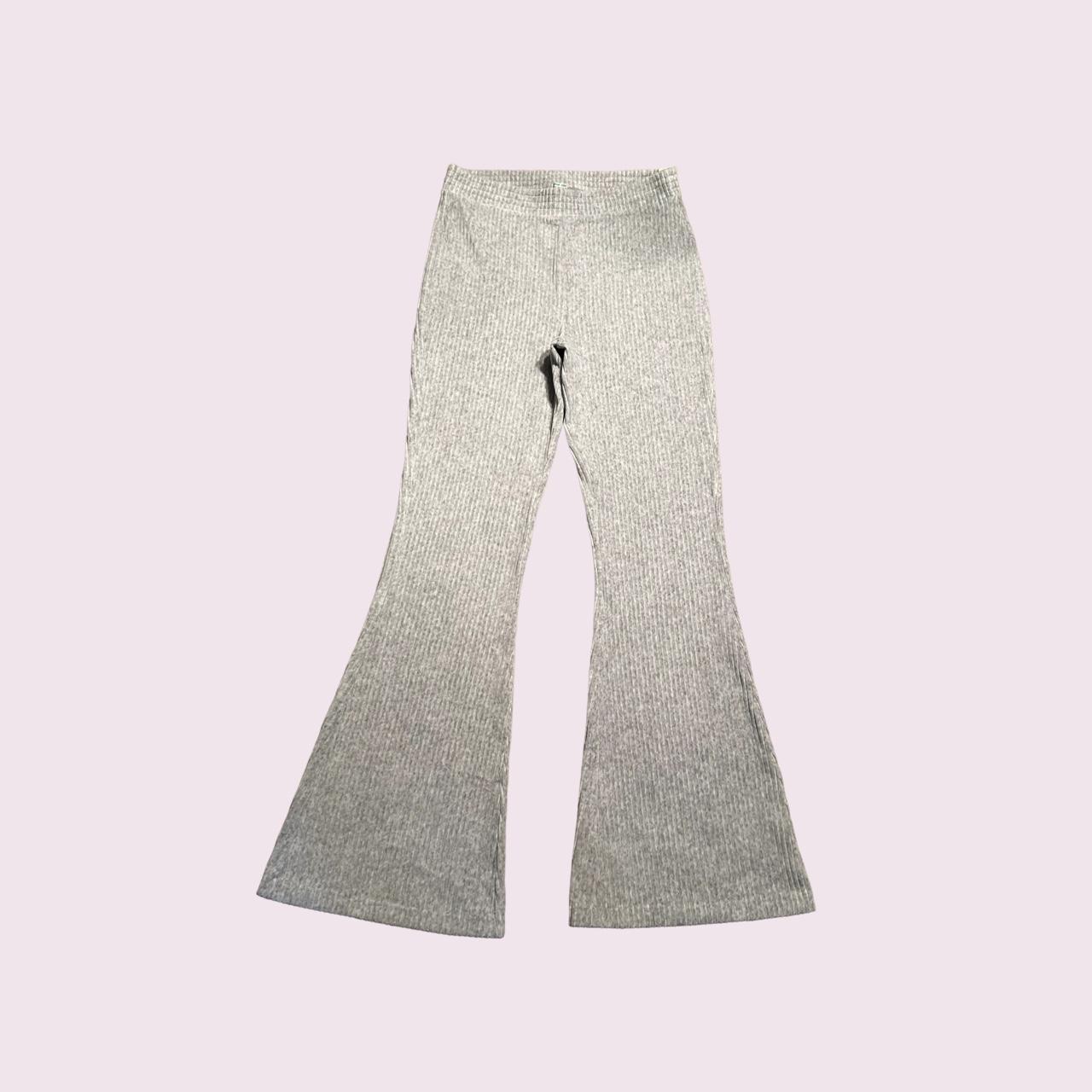 aerie flare grey ribbed velour flare pants! so cute - Depop