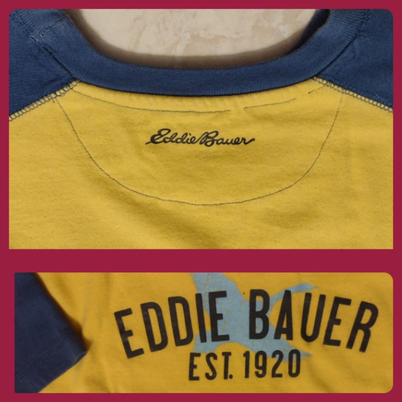 Vtg EDDIE BAUER EST 1920 RAGLAN SLEEVES TEE  - Depop