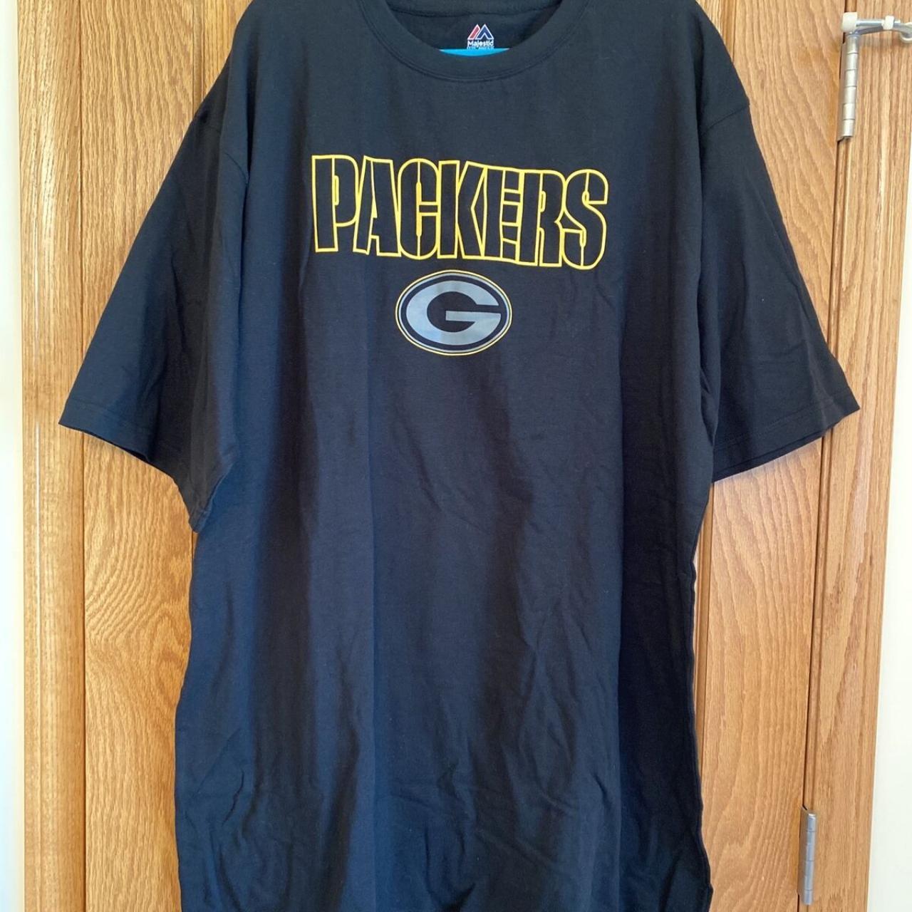 Green Bay Packers NFL Men's Majestic Big & Tall Shirt Starts Size  XLT up to 4X