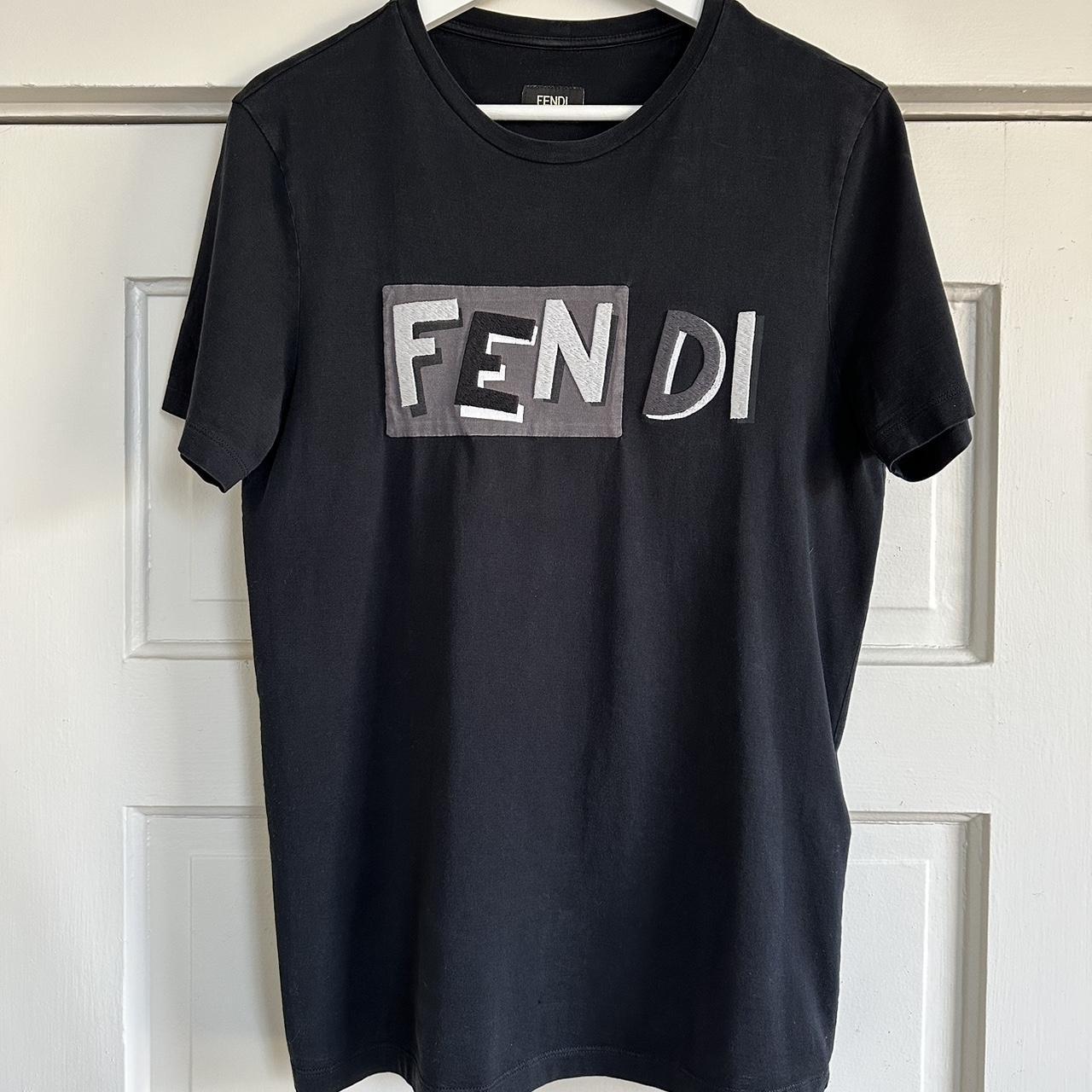 Fendi t shirt on sale logo