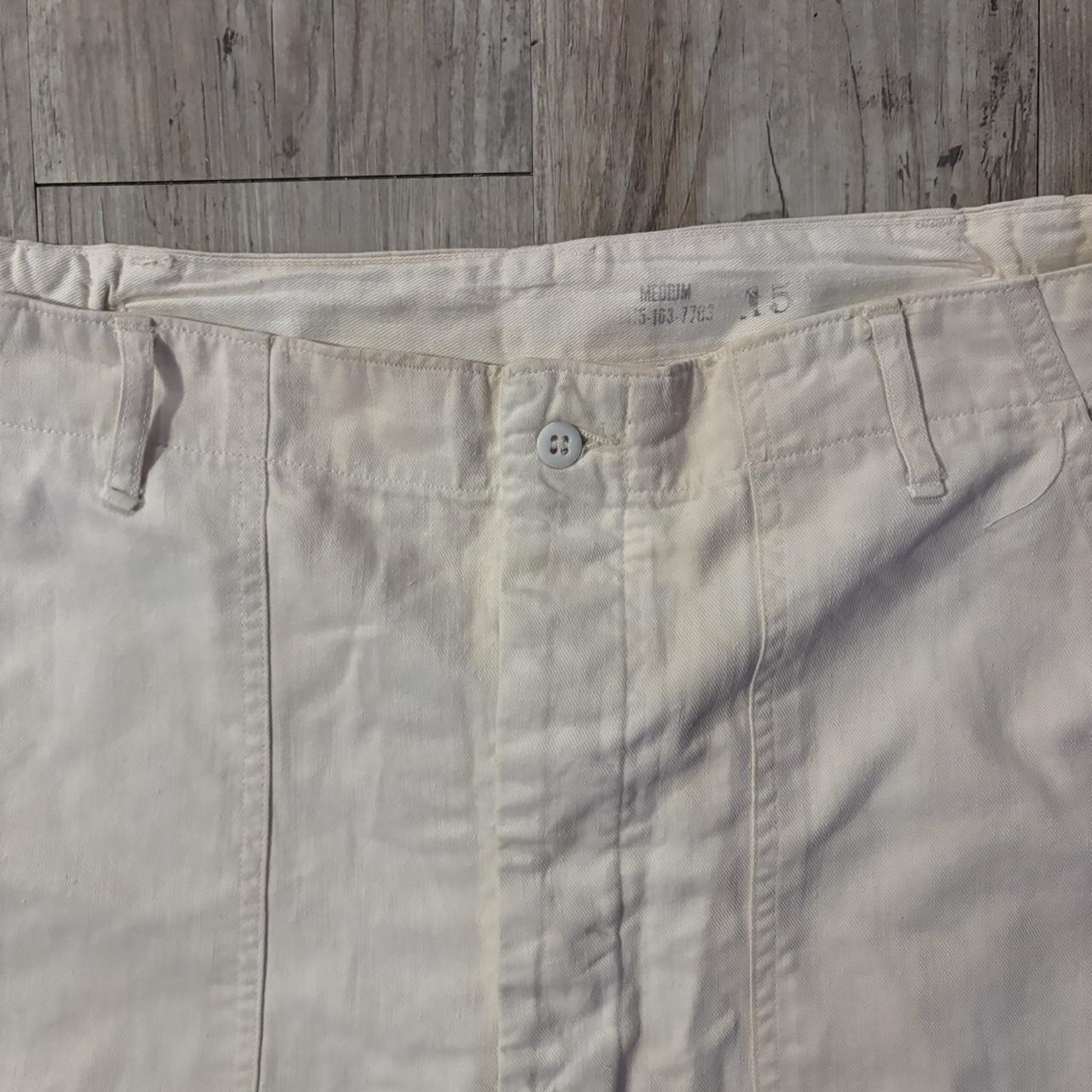 American Vintage Men's Cream and Tan Trousers (3)