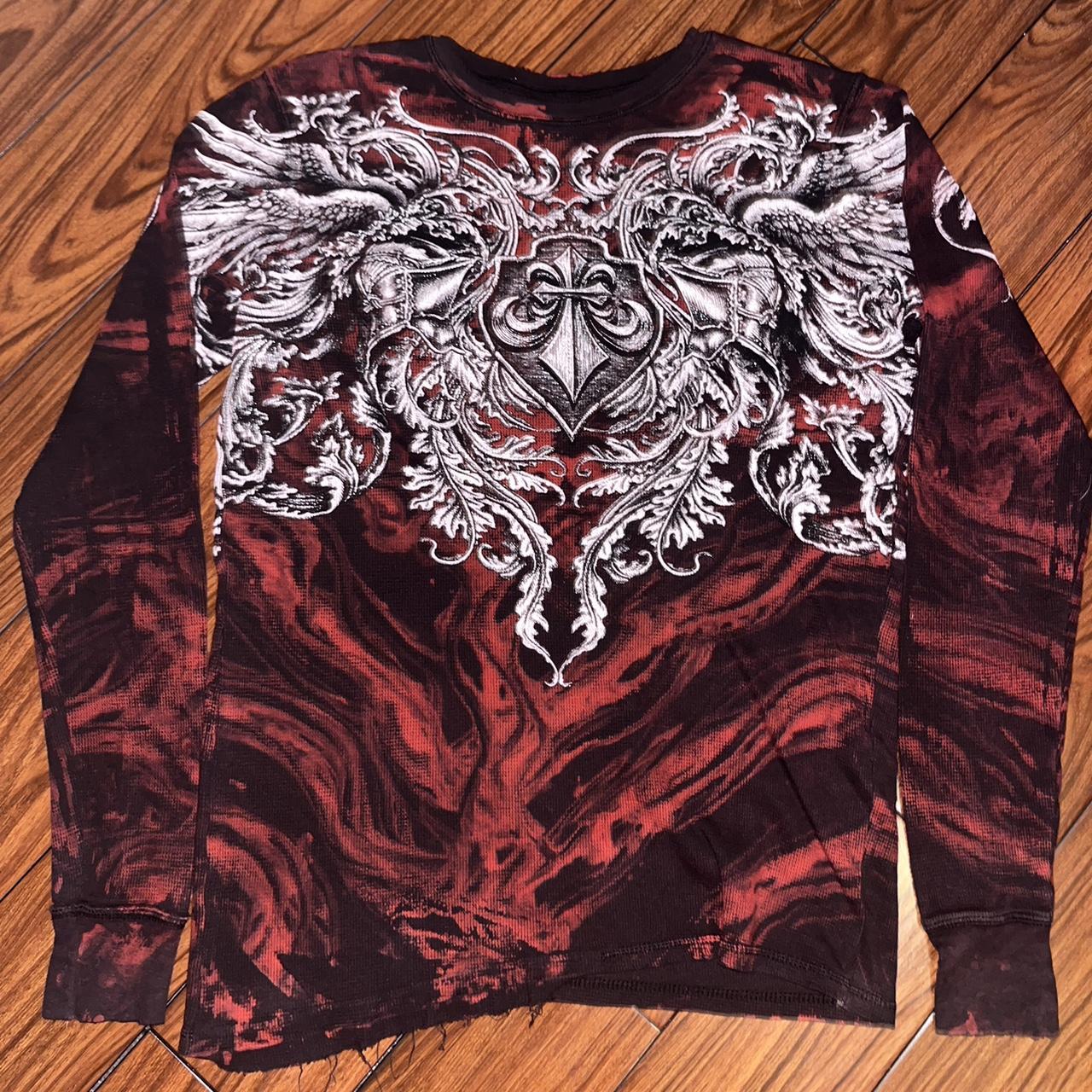 Affliction Red Thermal 🧟‍♂️🏚️ As Seen On Sematary... - Depop