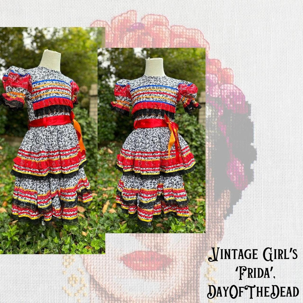 Vintage Handmade 80s 90s Girls Dress hot