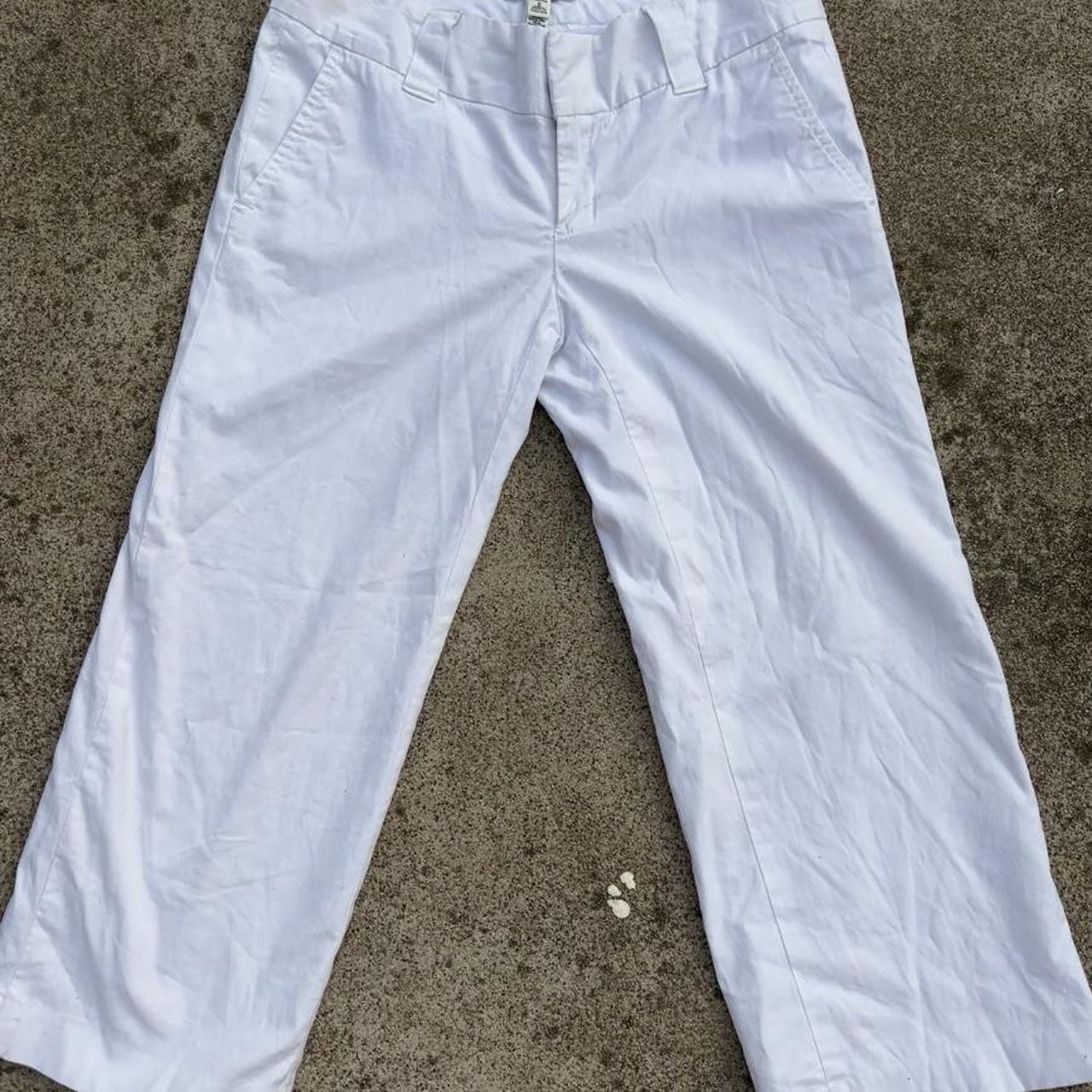 Banana Republic White Pants Size 8 in women’s Good... Depop