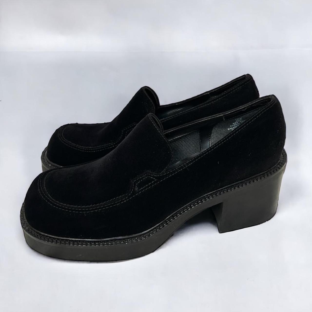 Vintage chunky loafers, 90s chunky platform velvet...