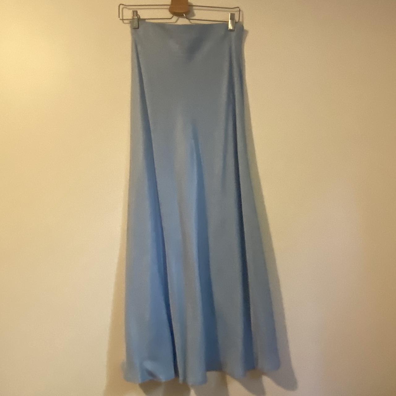 Seed satin slip skirt, size 8 Small tear, fraying at... - Depop