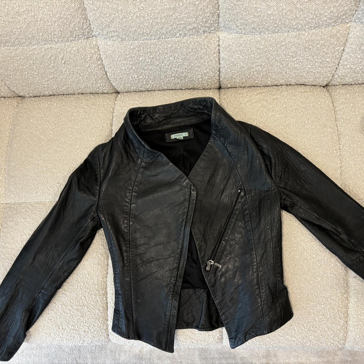 Kookai Black Genuine Leather Jacket, #kookai #leather