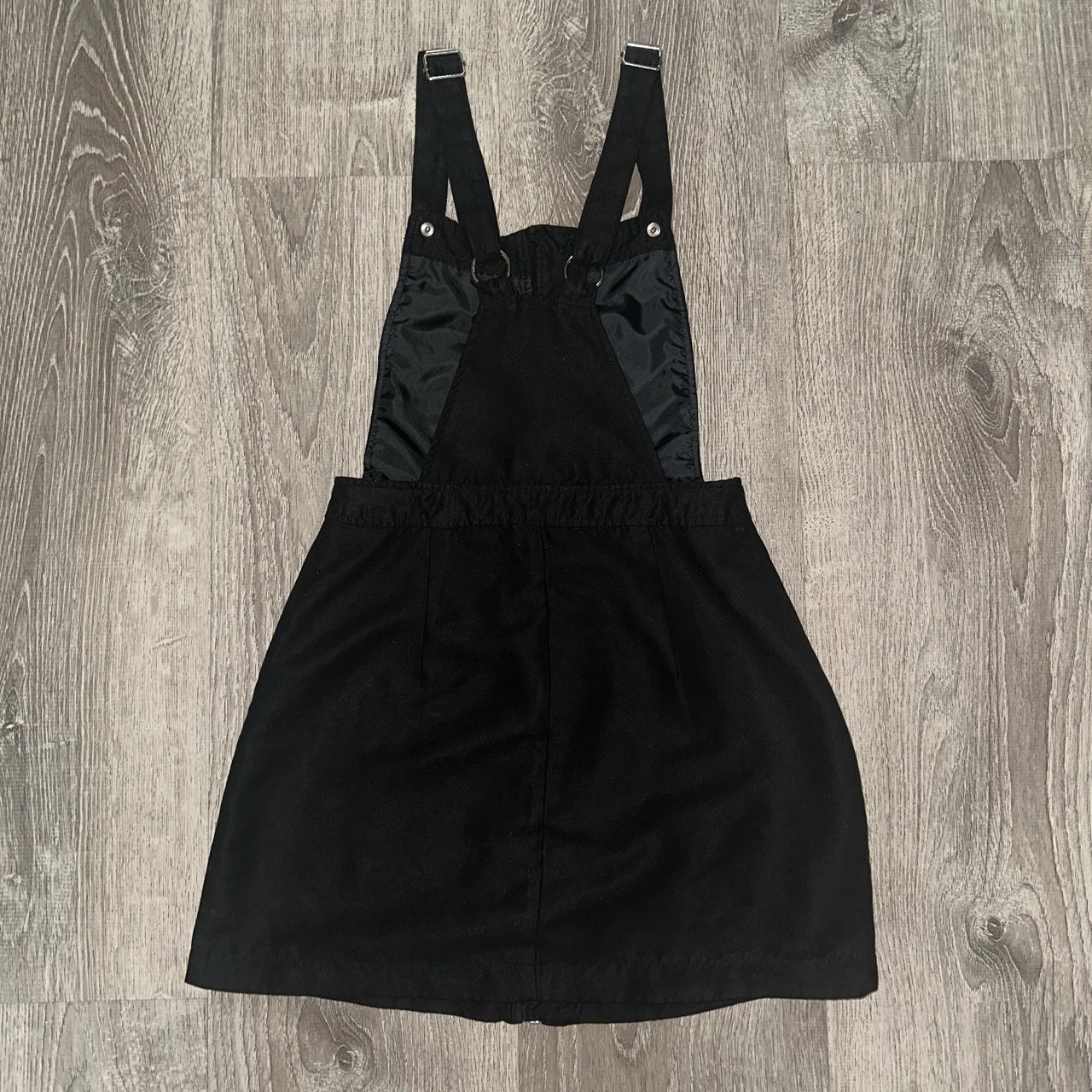 Short bib overall dress. Black dress. h m