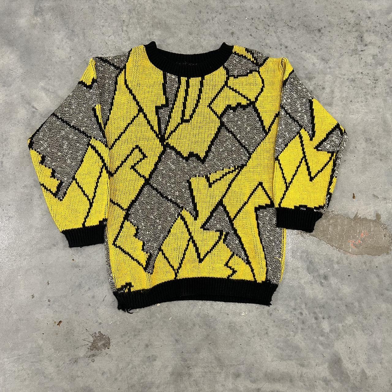 Men's Yellow and Black Jumper