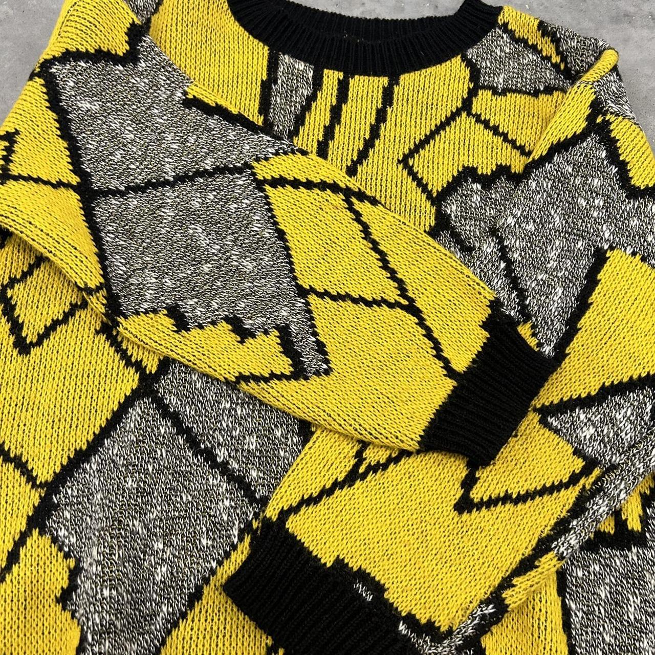 Men's Yellow and Black Jumper (2)