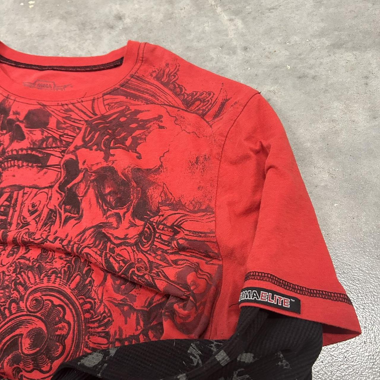 Y2k MMA Elite tee with the crazy thermal sleeves... - Depop