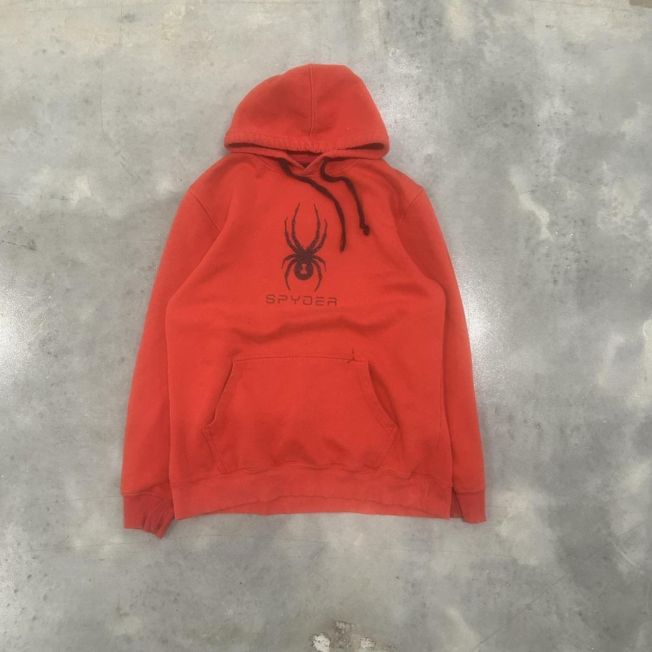 Y2k Spyder hoodie with the nice color and middle - Depop