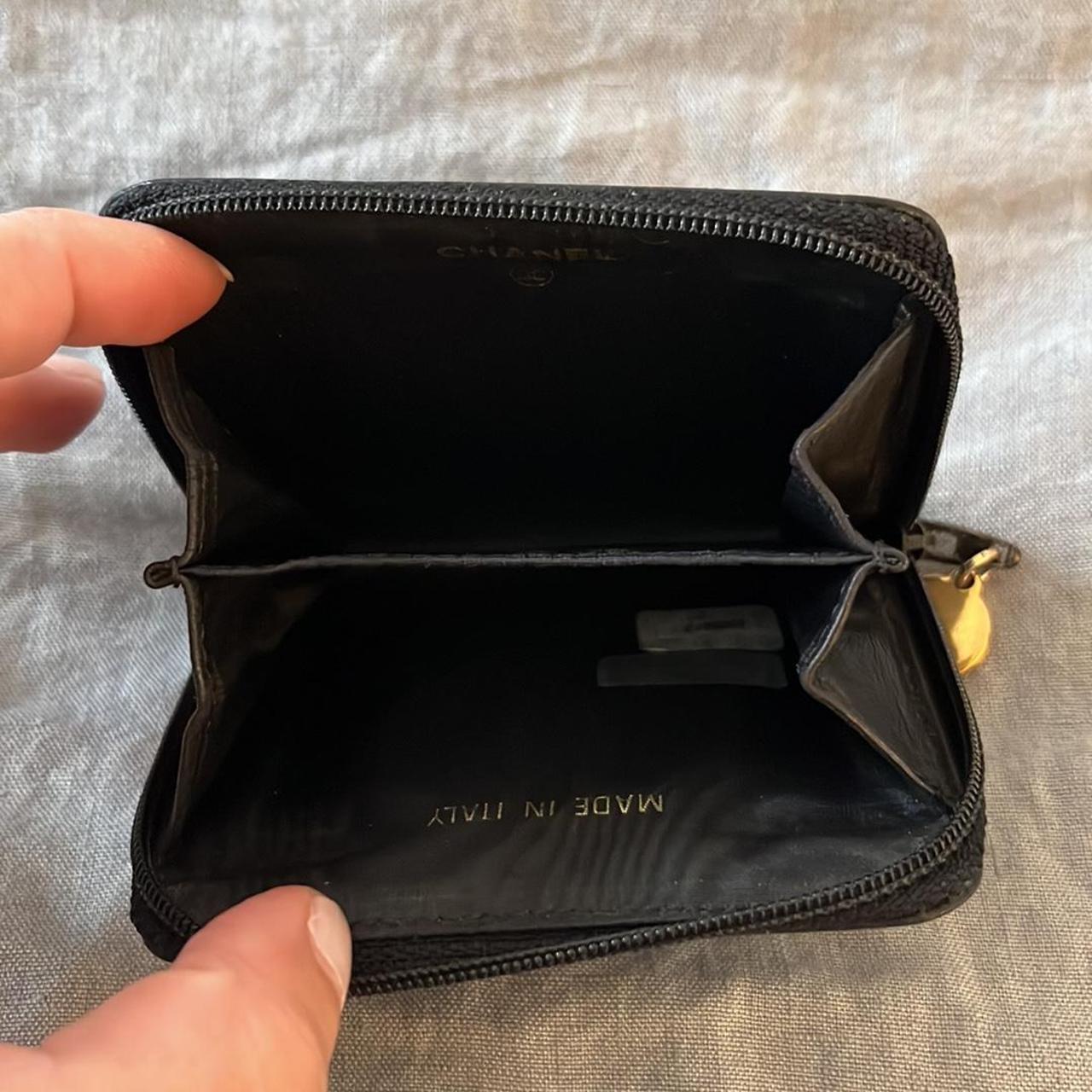 Chanel CC zip around coin purse card holder mini - Depop