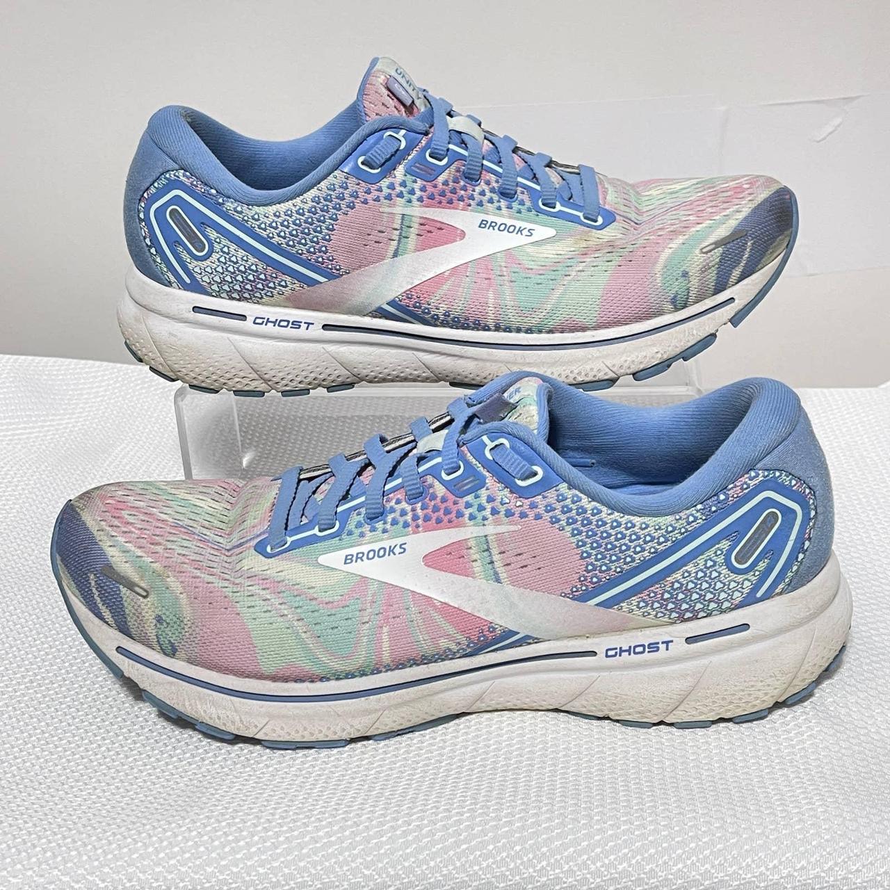 blue and pink trainers