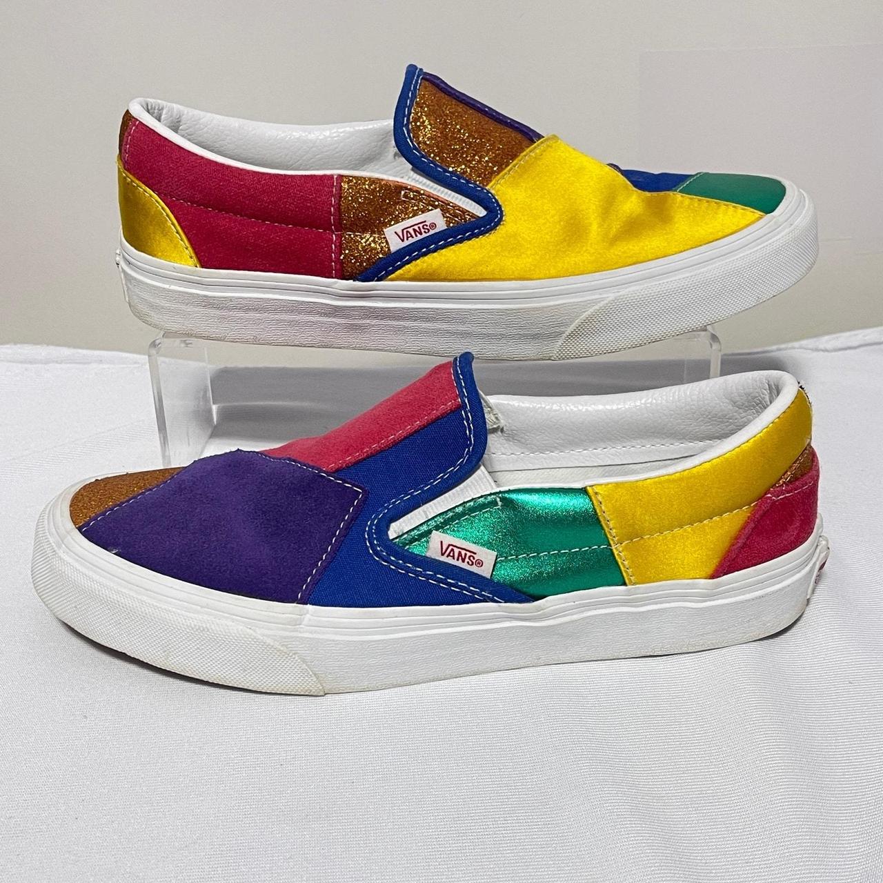 Vans Color Block Patchwork Slip on Sneakers Womens