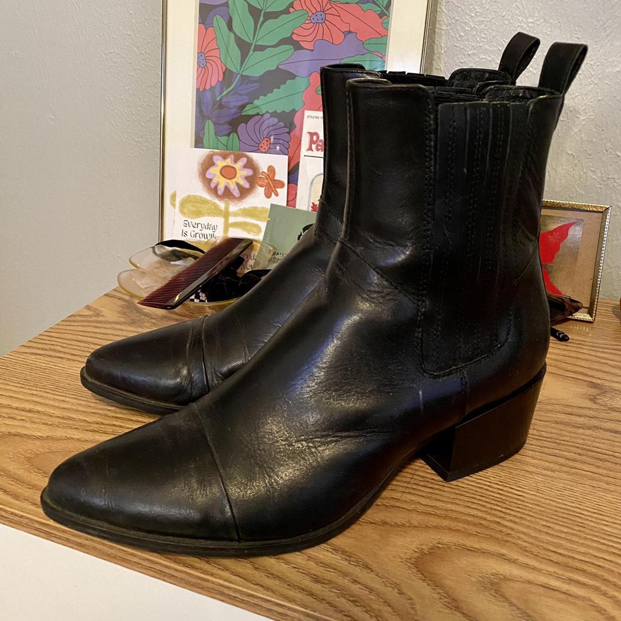 Vagabond cap toe boots 〰️ Bought secondhand... - Depop