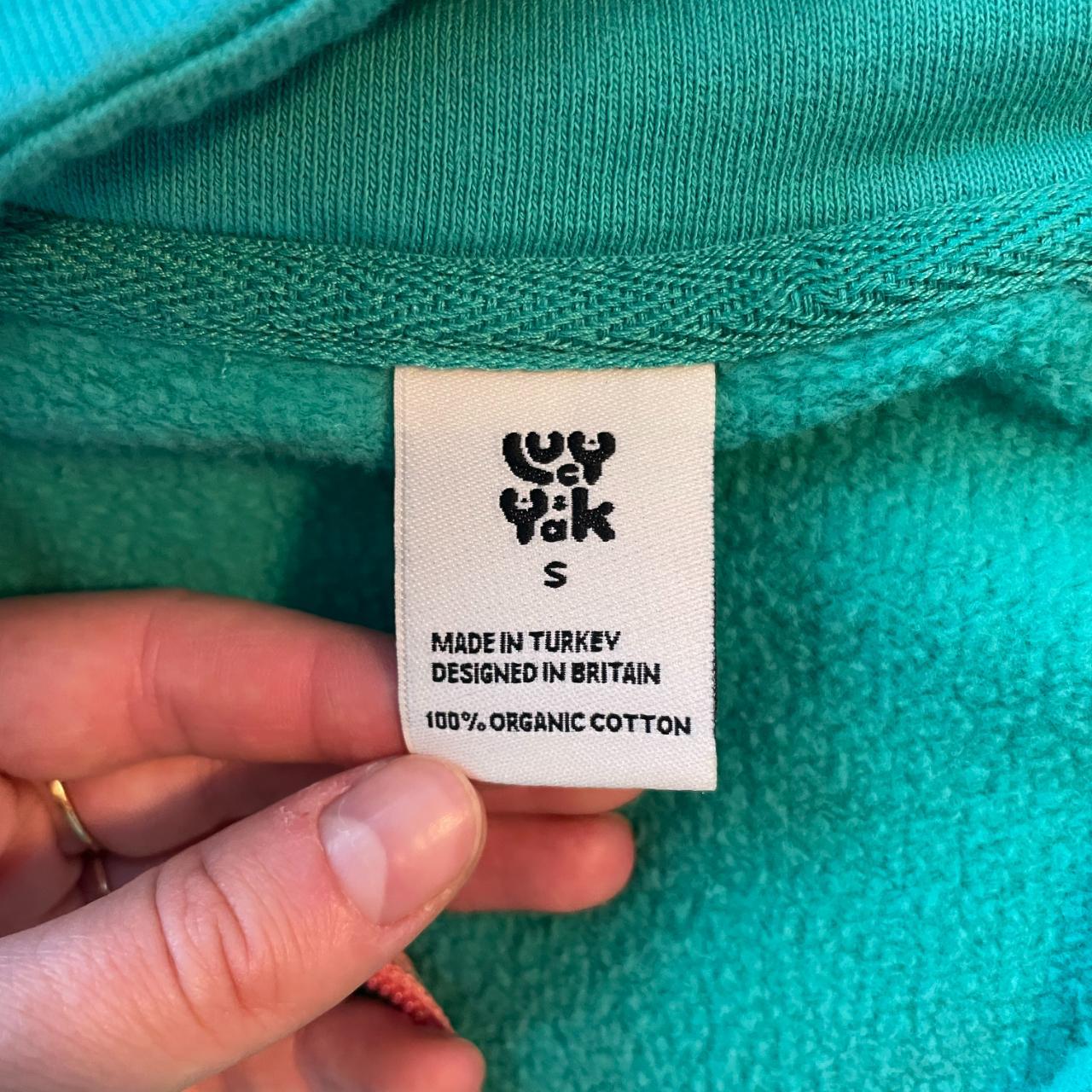 Lucy and Yak Teal and Pink Fleece - Size Small Open... - Depop