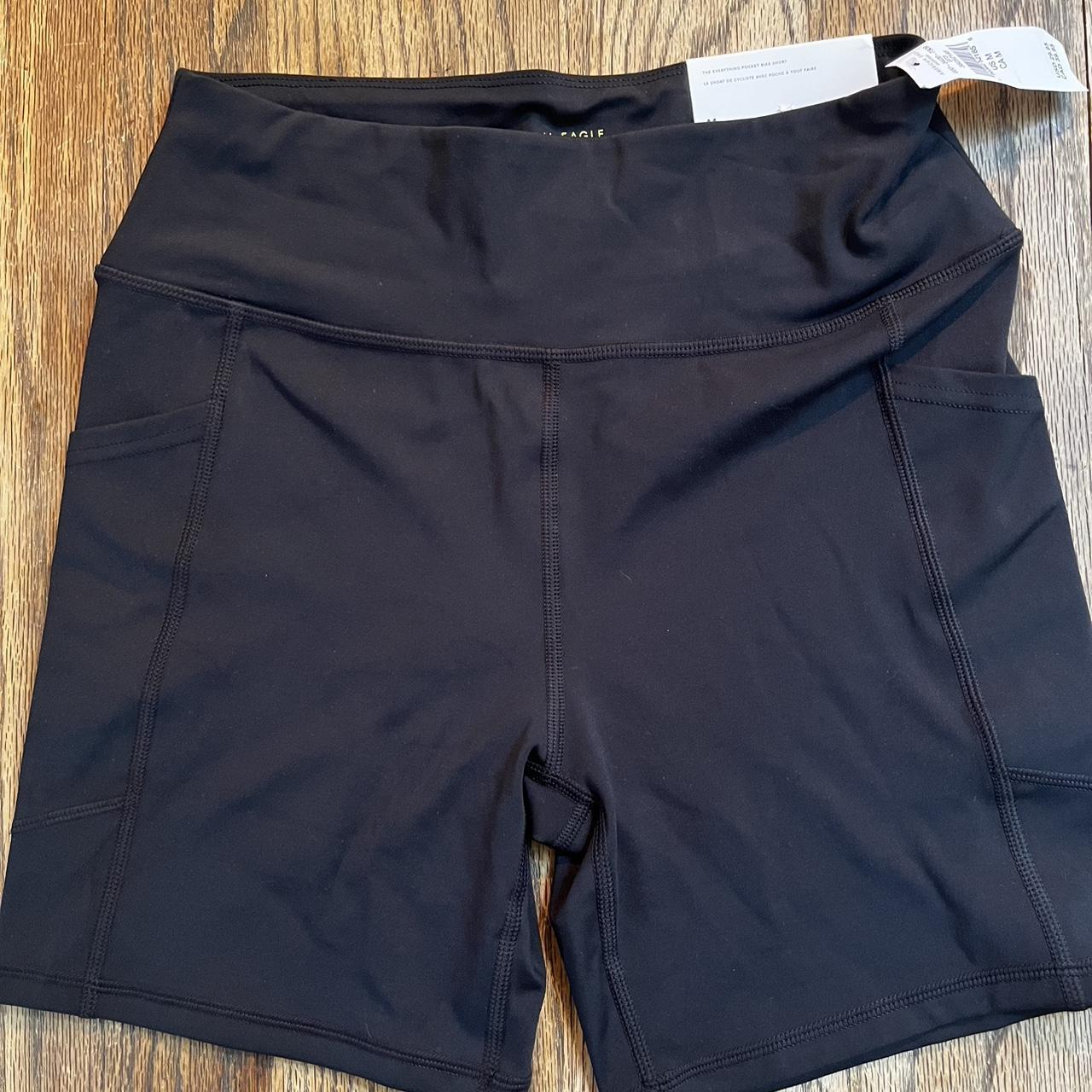 American Eagle high rise bike shorts with pockets.... - Depop