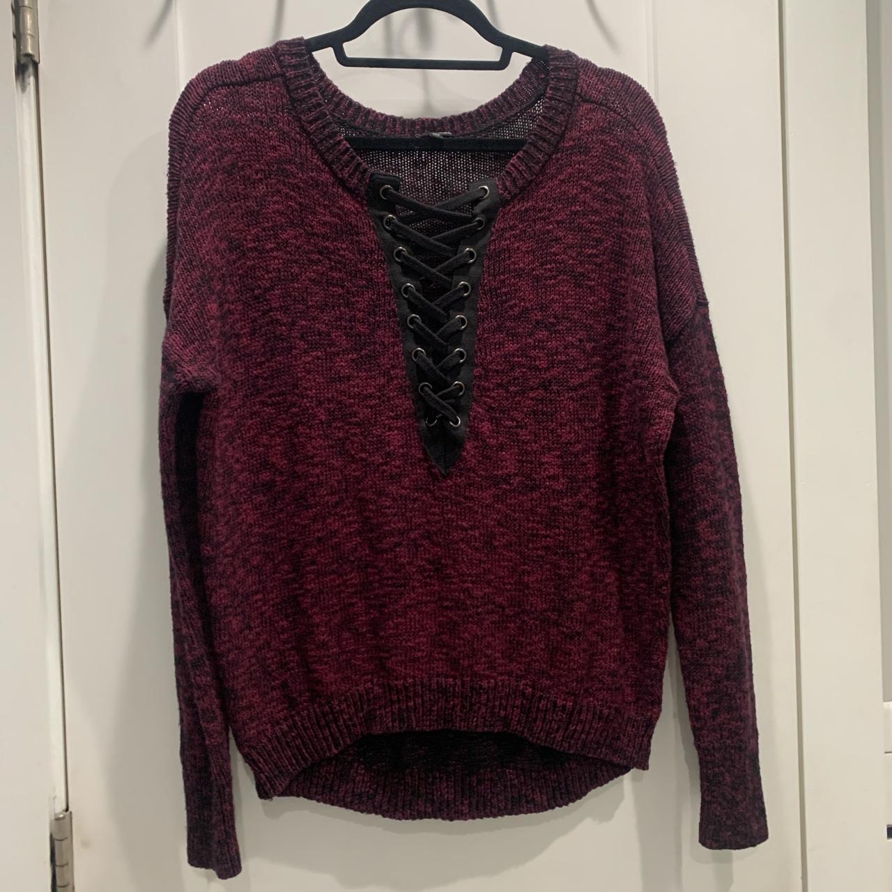 Express lace cheap up sweater