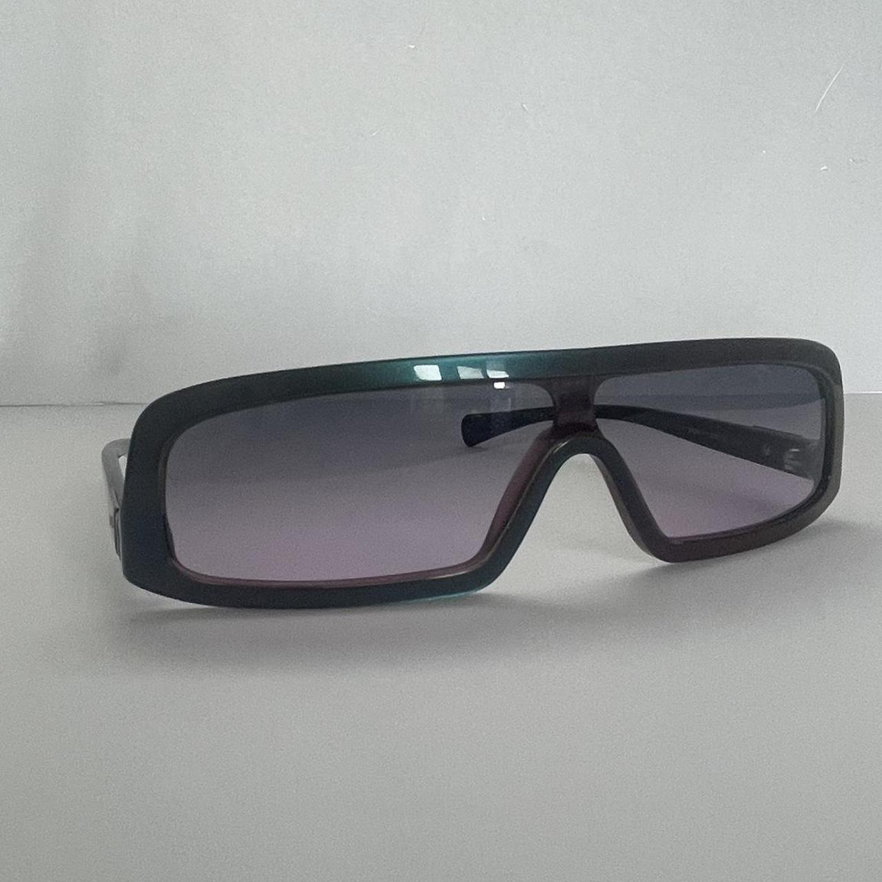 chanel vintage sunglasses Y2K case included metallic - Depop