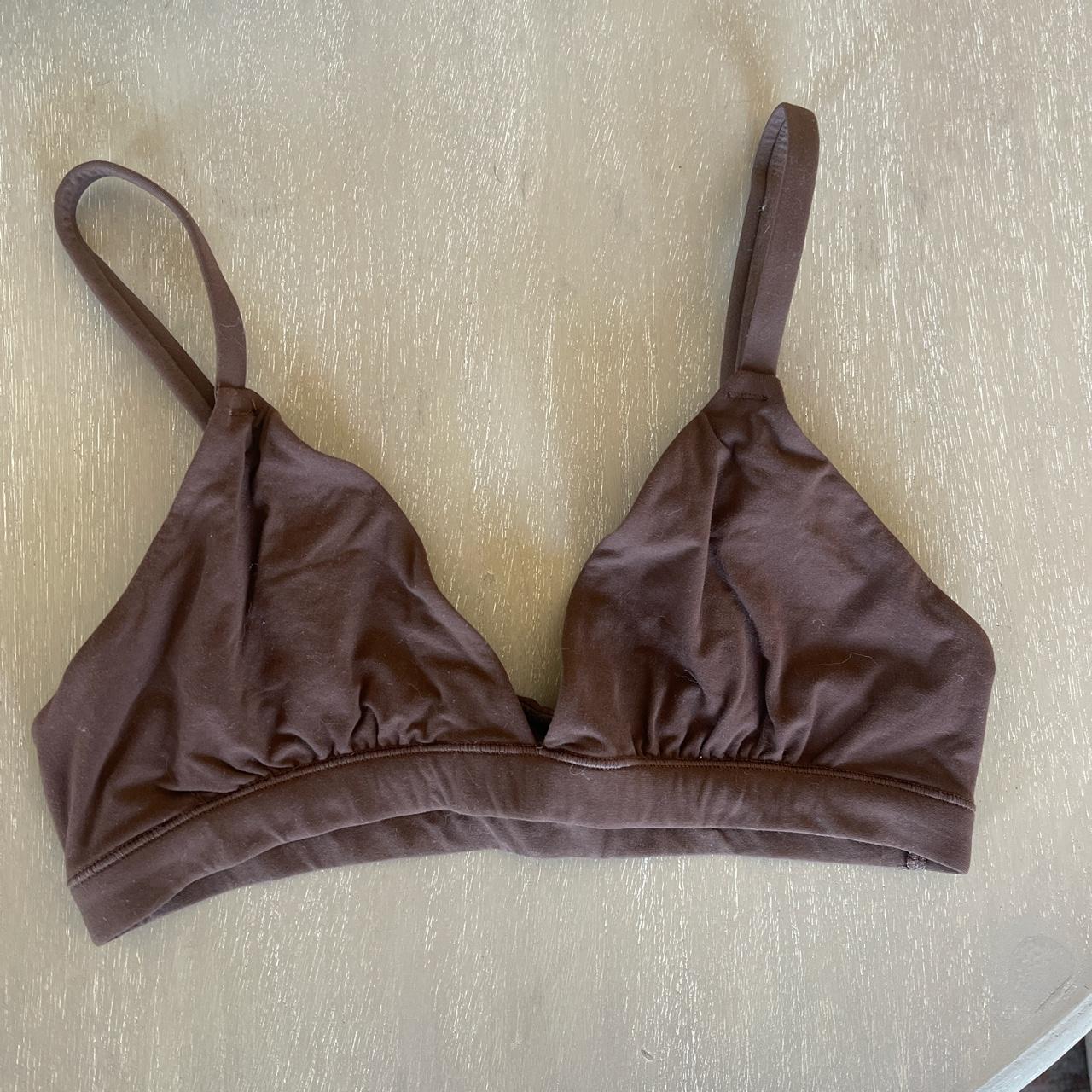 Skims Women's Brown Bra | Depop