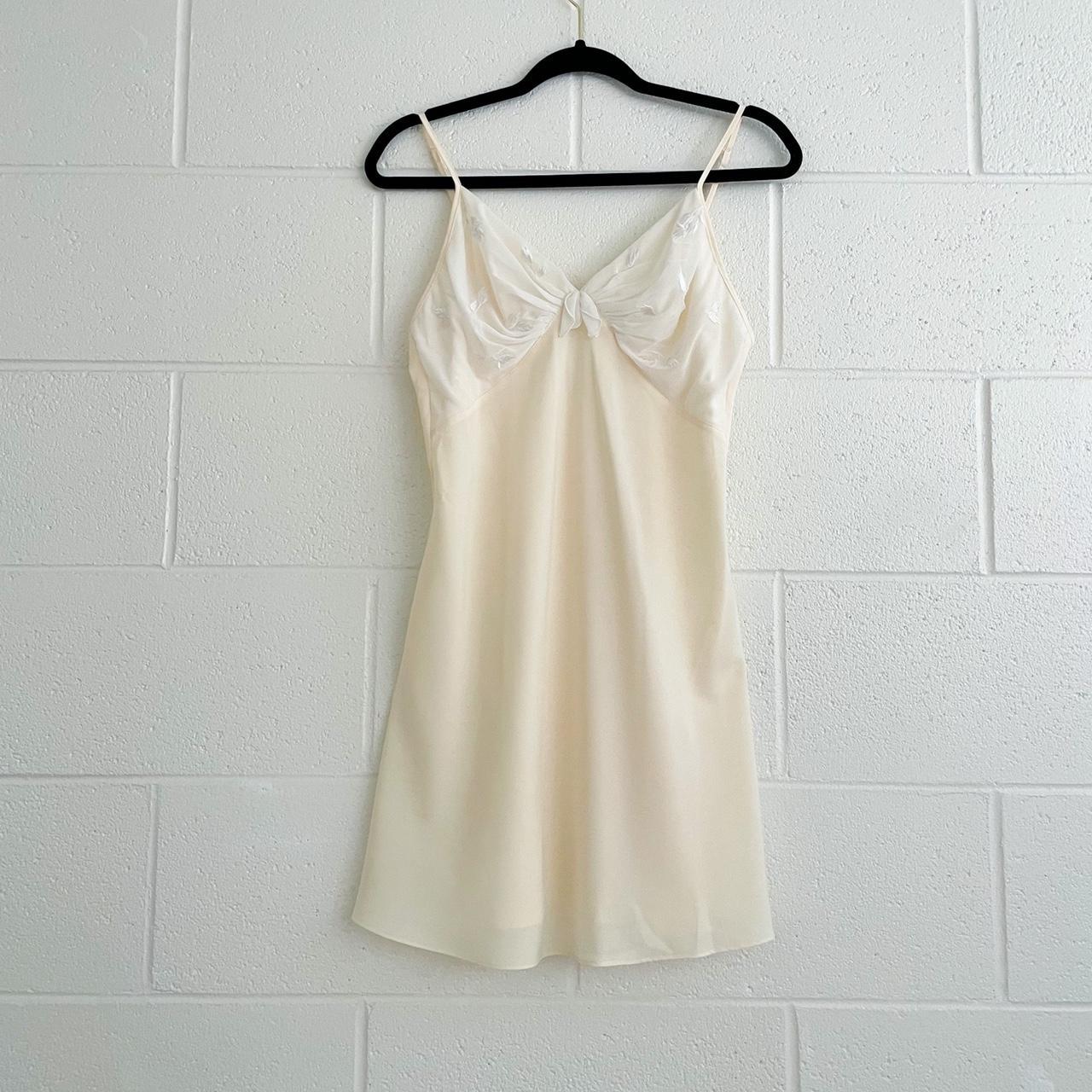 Cream slip dress Measurement max (inches) •Bust:... - Depop