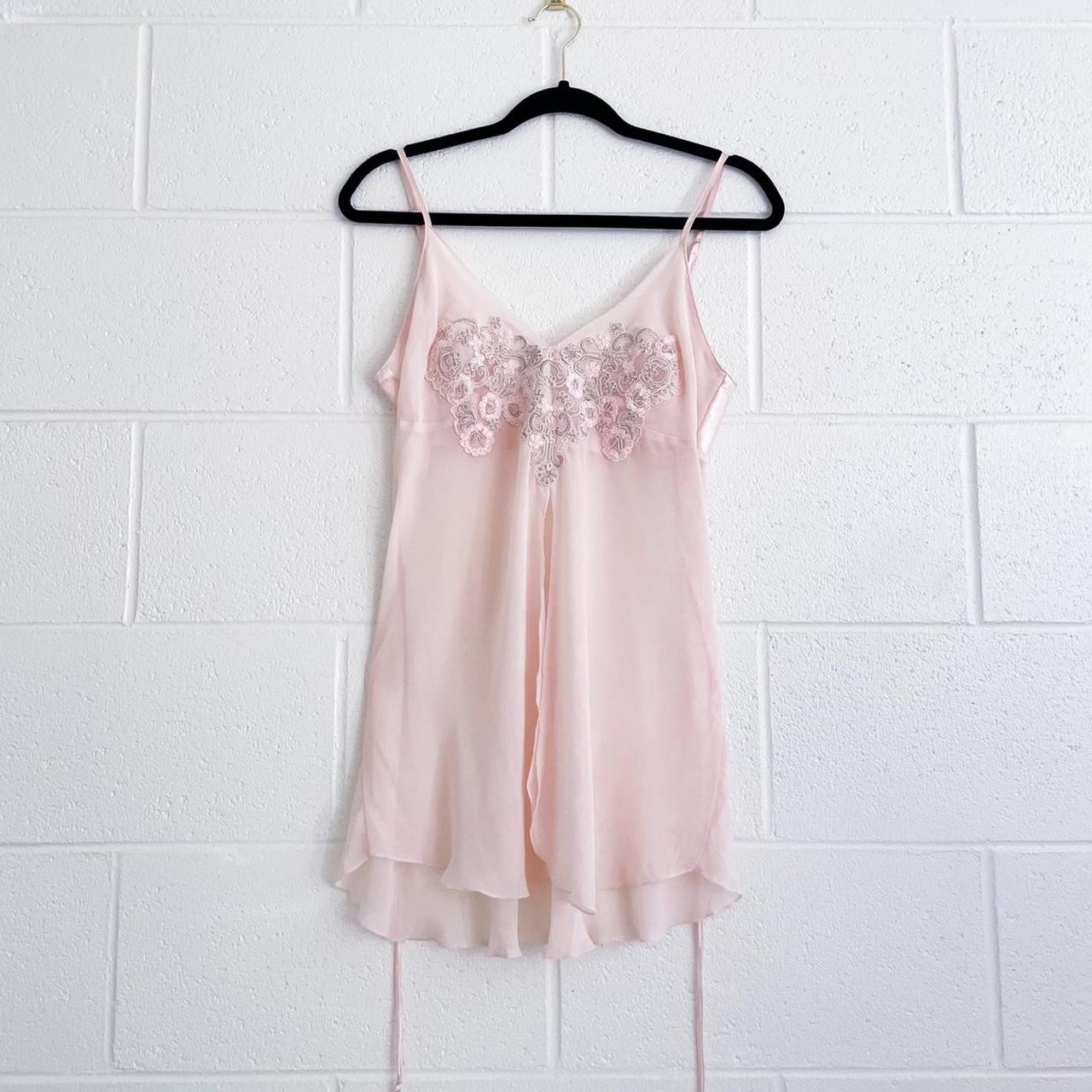 Nude pink babydoll slip dress Measurement max... - Depop