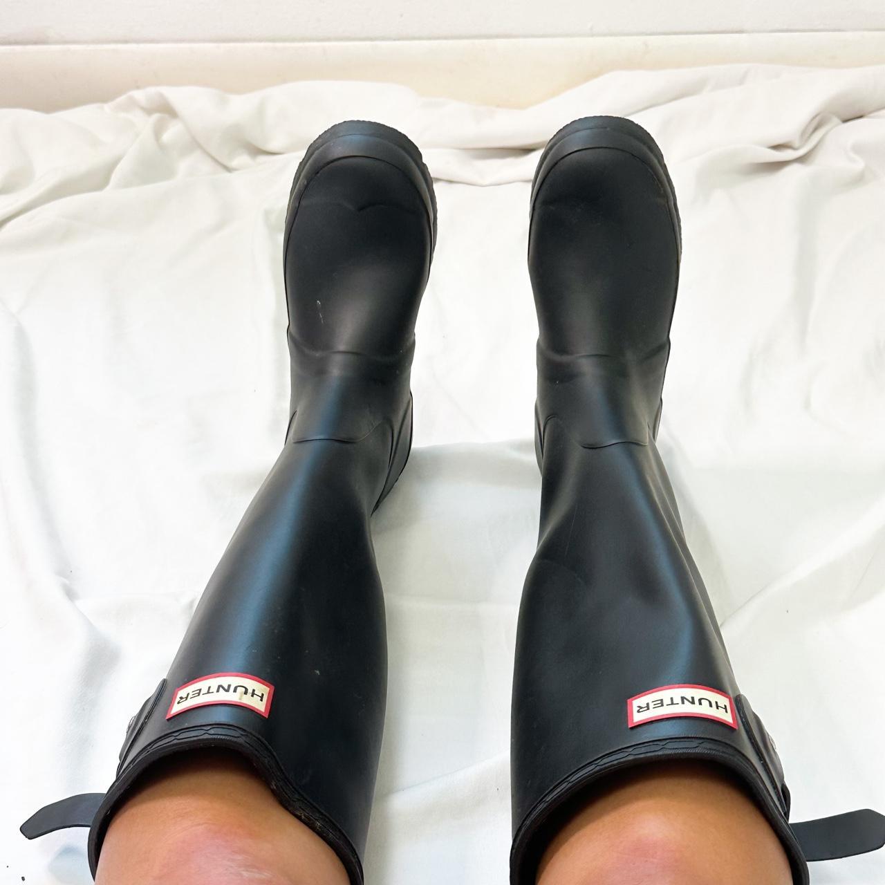 hunter women's original tall black rain boots