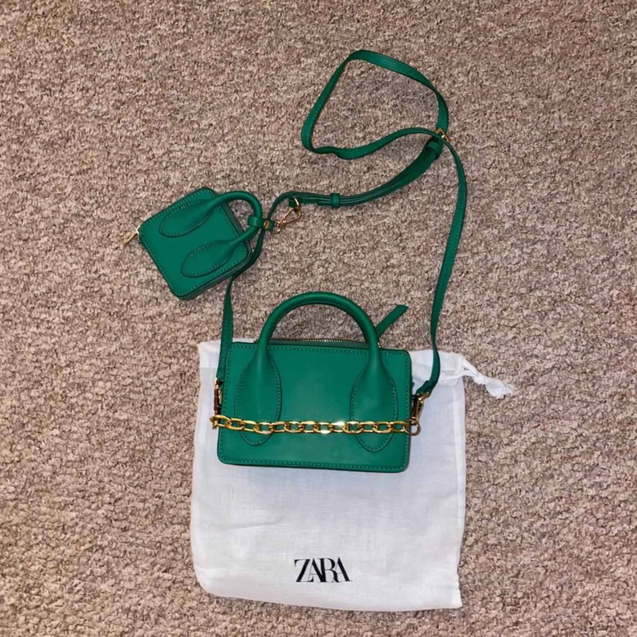 Zara Women's Green Bag Depop