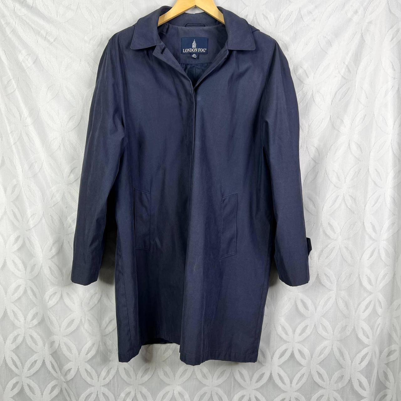 London fog navy blue trench outlet coat